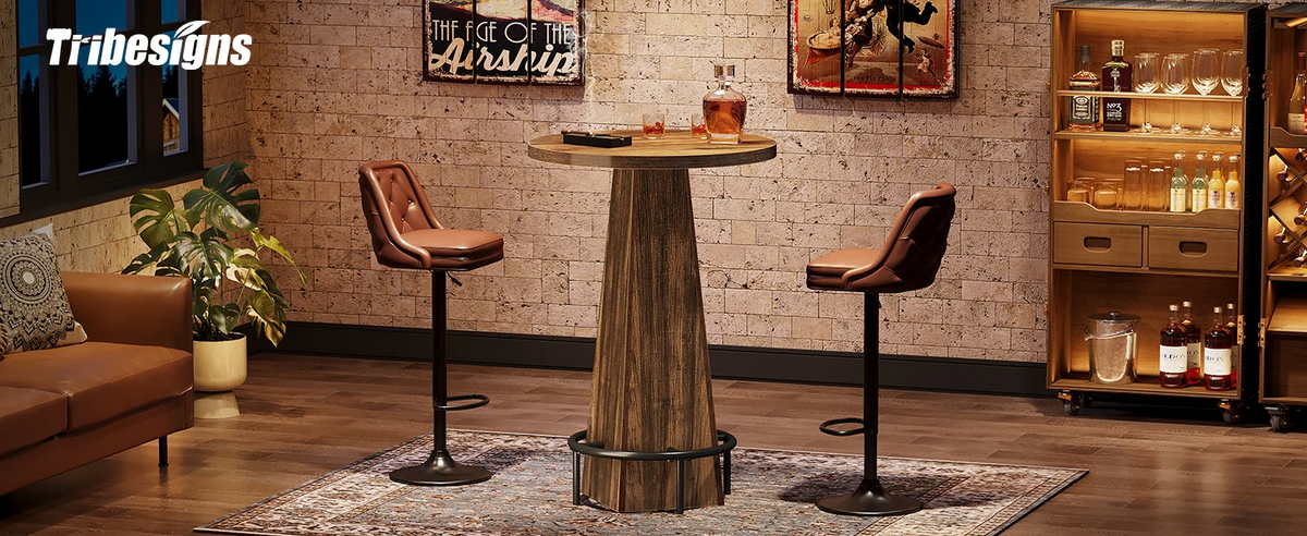 Round, Farmhouse & Counter-Height Bar Tables