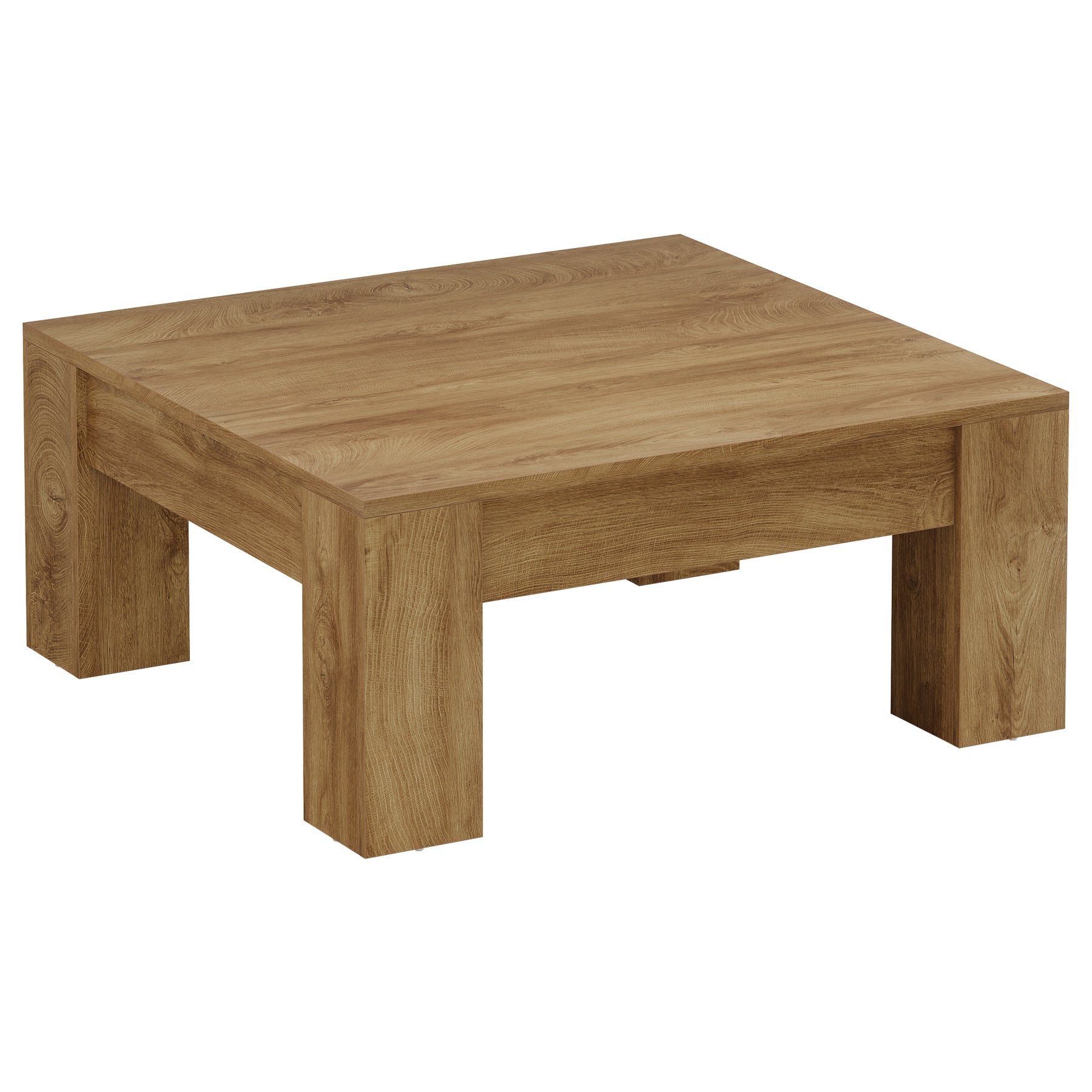 Tribesigns 39-Inch Square Coffee Table, Rustic Farmhouse Wooden Accent Table with Sturdy Legs
