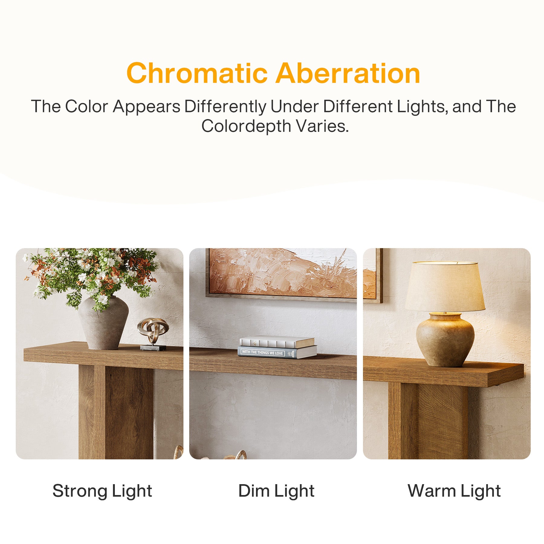 Tribesigns 59" Console Table, Farmhouse Sofa & Hallway Table with Double Storage