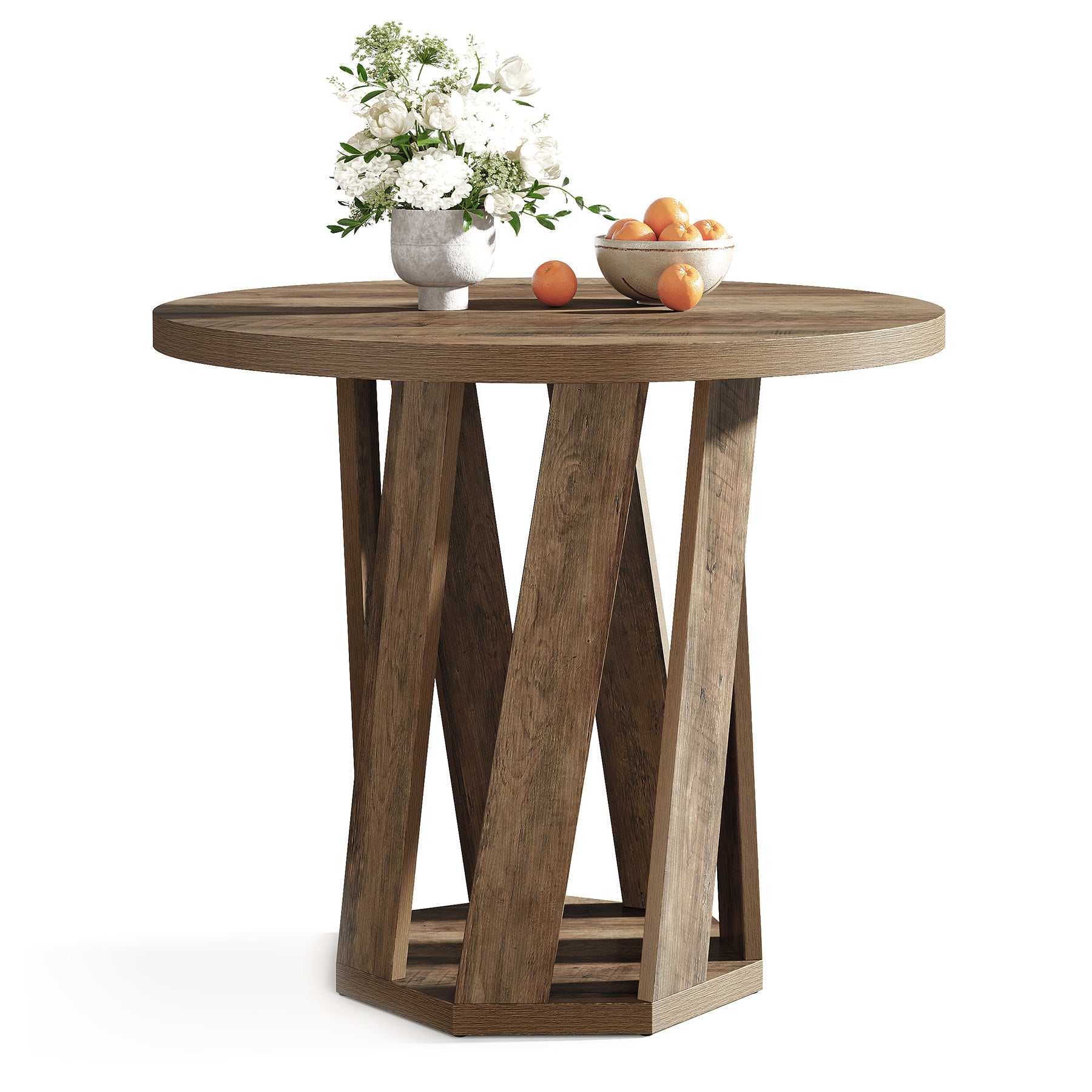 Tribesigns 31.5" Round Dining Table, Wooden Circle Table for Kitchen