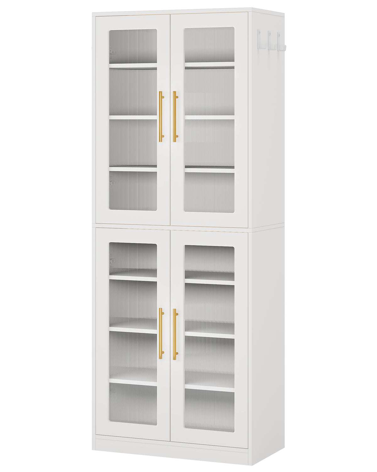 8-Tier Shoe Storage Cabinet with LED Lights and Acrylic Doors, Tall Entryway Shoe Organizer for Closet
