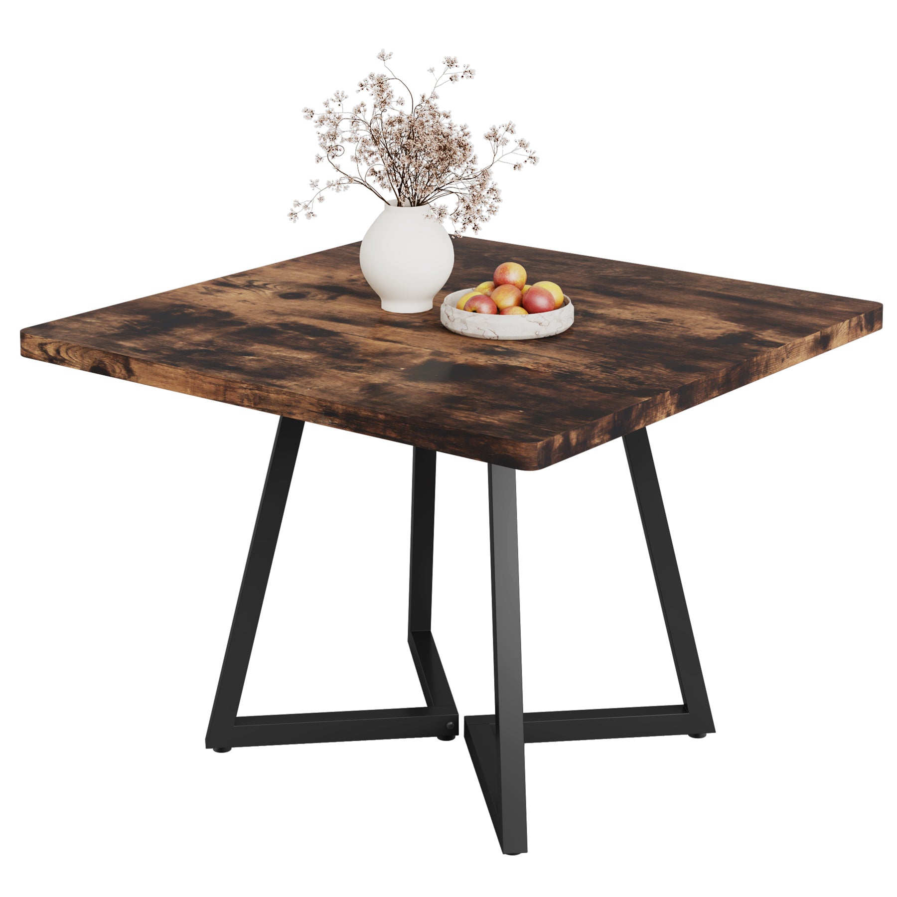 31.5" Square Dining Table, Wood Kitchen Table for 4