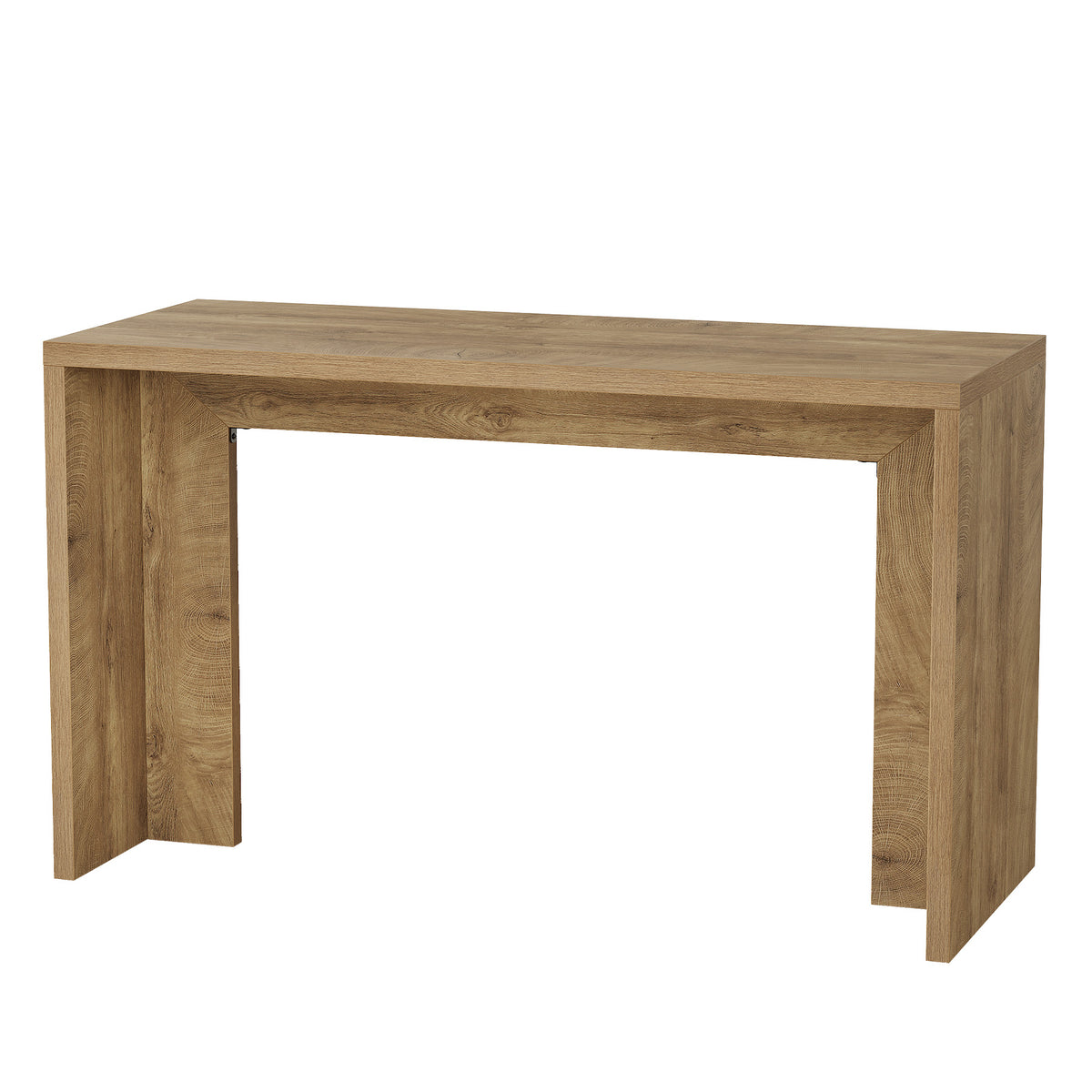 Tribesigns 55" Bar Table with Slim Top and Warm Wood Finish, Bar Height Table for Kitchen