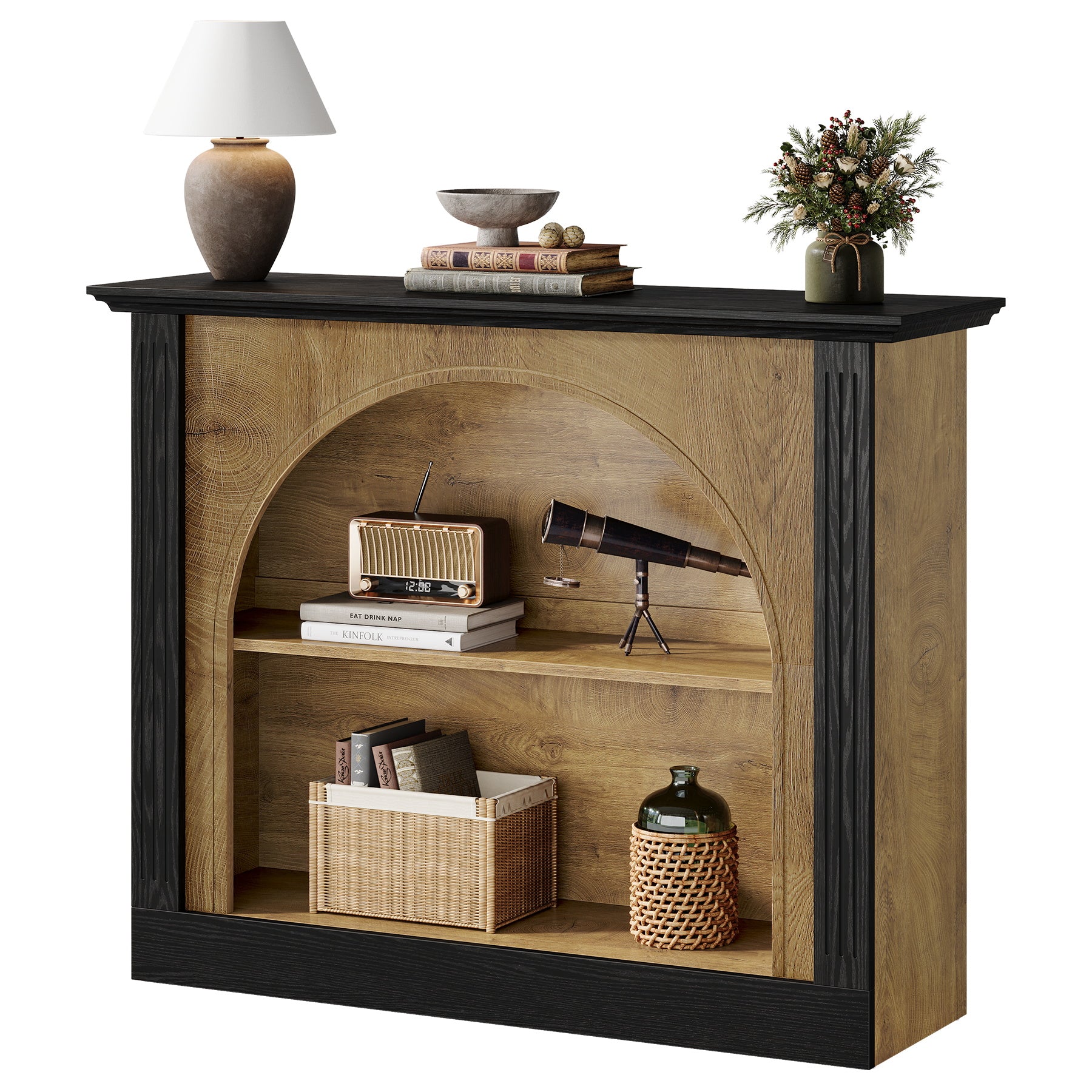 43 Inch Console Table with 3 Tier Storage, Entryway Sofa Table for Hallway Living Room