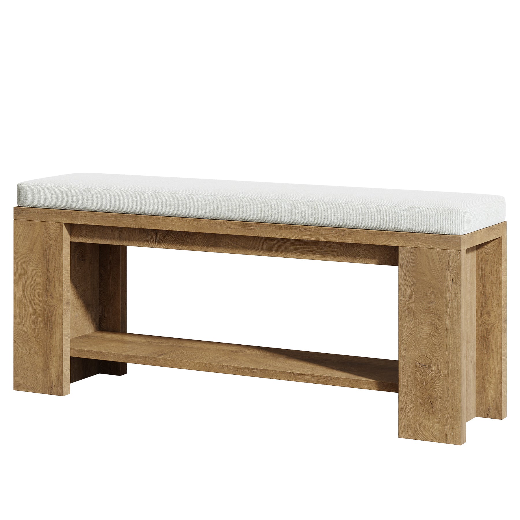 Tribesigns 47.24-Inch Upholstered Hallway Bench with Padded Seat, Farmhouse Bed Bench for Bedroom