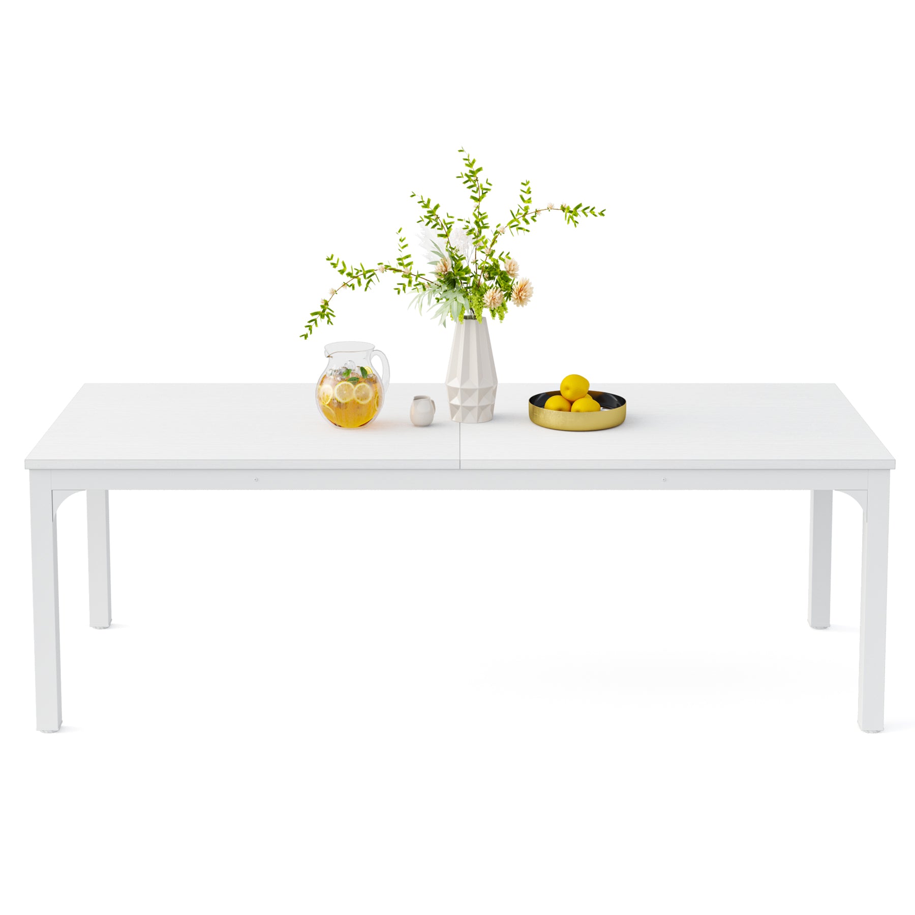 Rectangular Dining Table, 78 inch Long Kitchen Table for 6-8 People