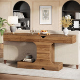 63" Walnut Console Table - Long Sofa Table for Behind Couch, Hallway & Entryway 3