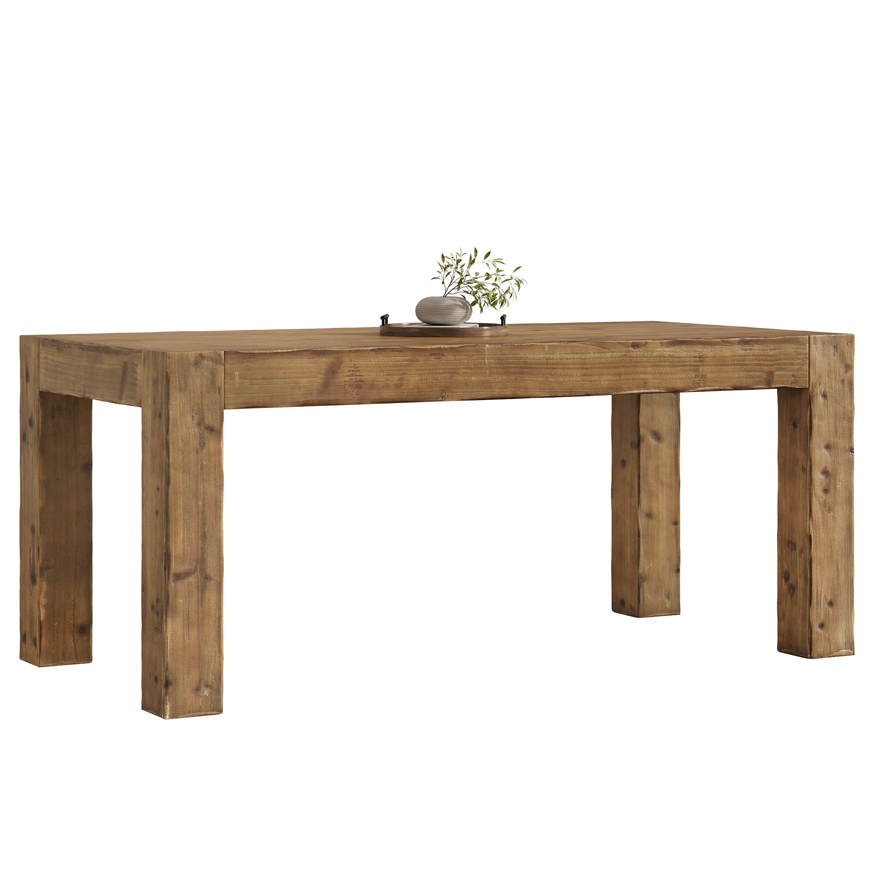 Tribesigns 63" Solid Wood Dining Table, Farmhouse Table for Dining Room (Only Table)