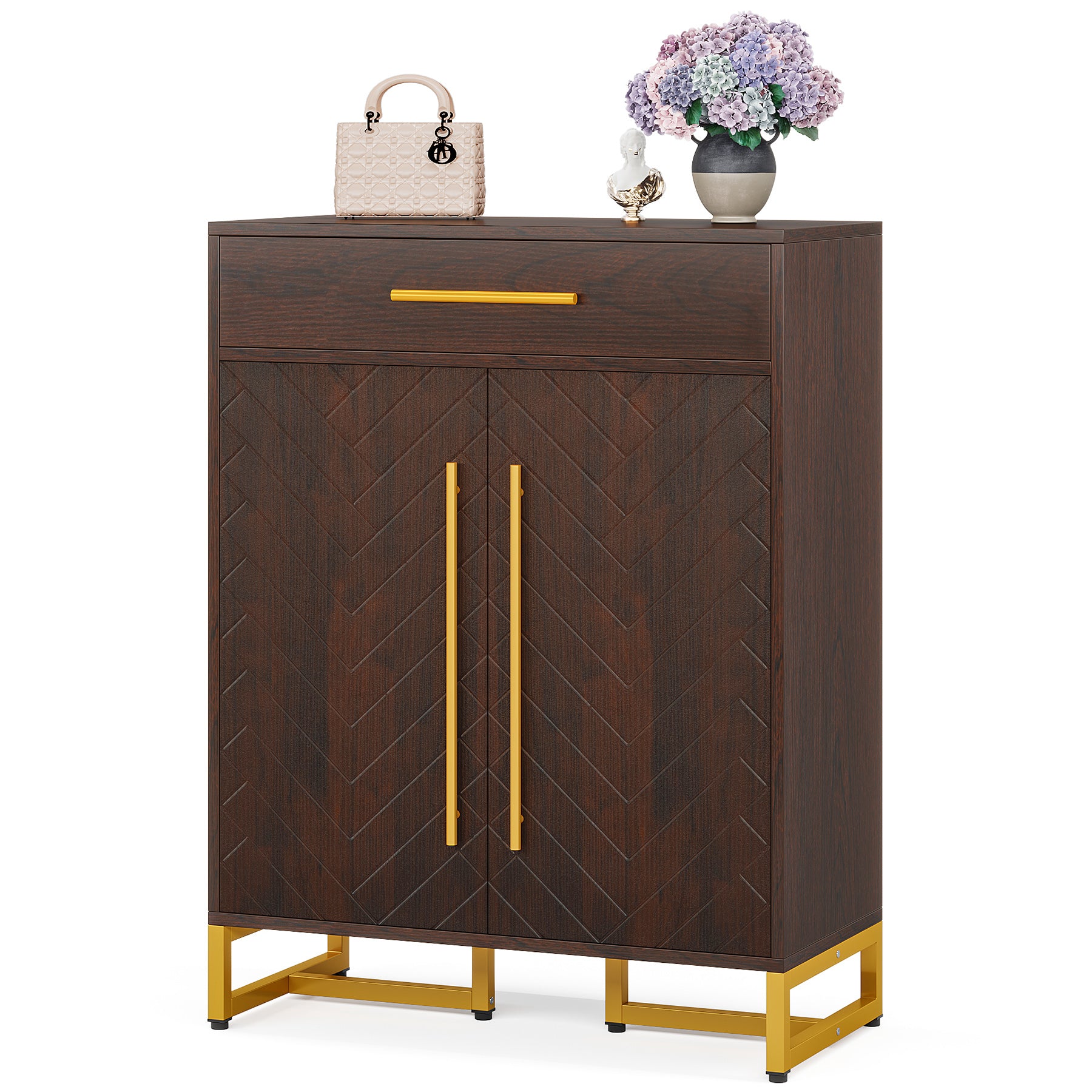 Tribesigns Shoe Cabinet with Doors, 20 Pair Storage Organizer for Entryway