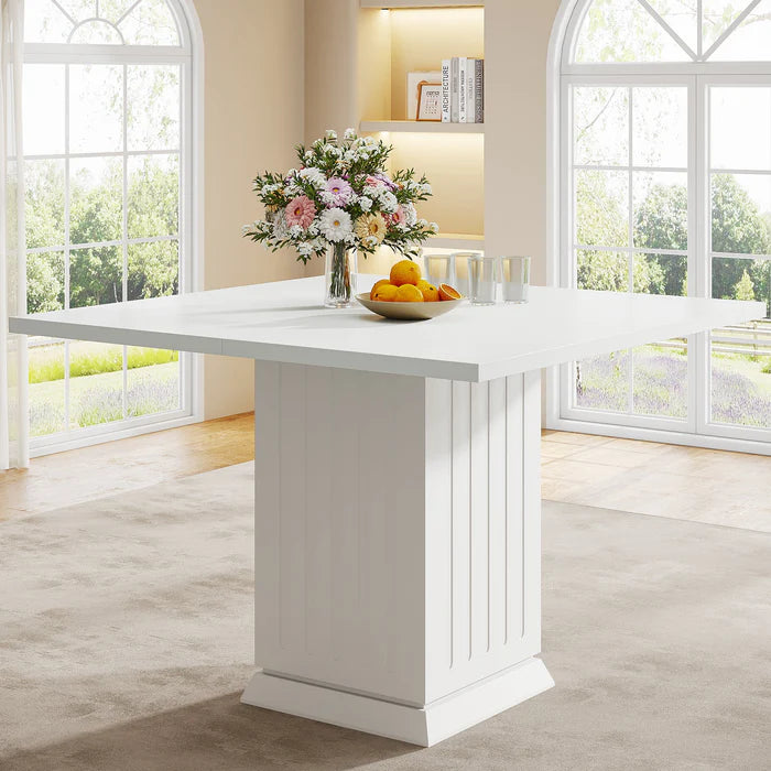 35" Dining Table, Modern Square Kitchen Table for 4