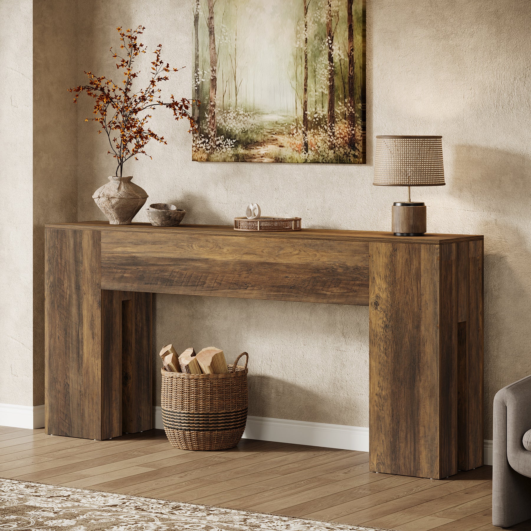 Tribesigns 70.87-Inch Long Console Table, Farmhouse Sofa Table for Entryway, Hallway, Living Room