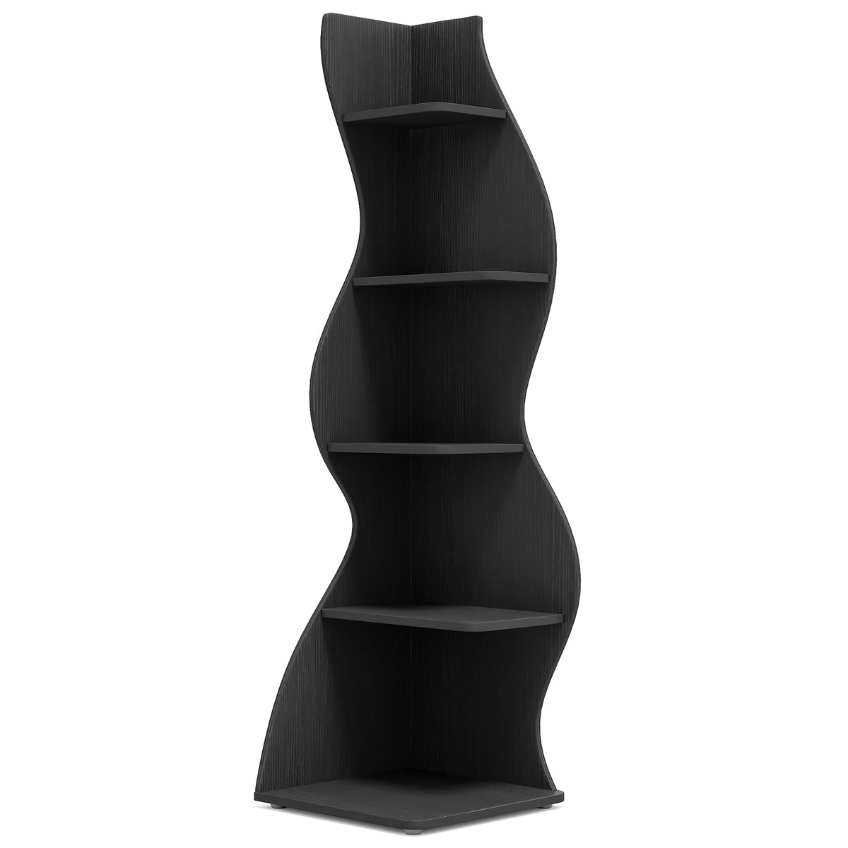 69.9" Tall Corner Shelf, 5-Tier Wavy Display Shelf for Plants & Decor