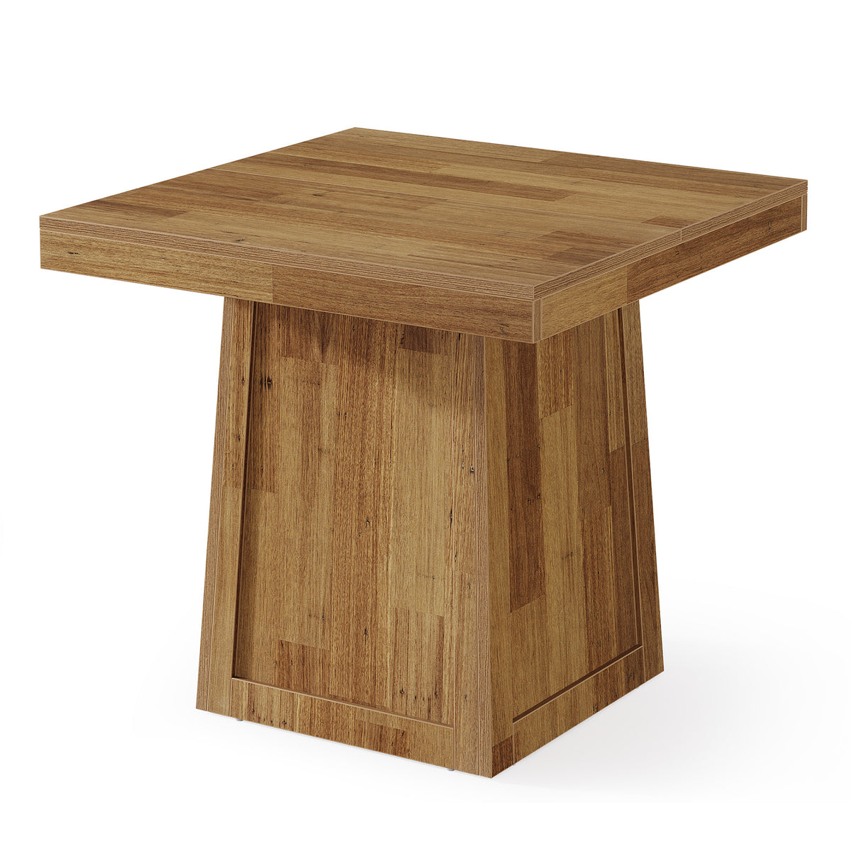 Tribesigns 31.5 Inch Square Dining Table for 2-4, Walnut Kitchen Table with Trapezoid Base for Small Spaces