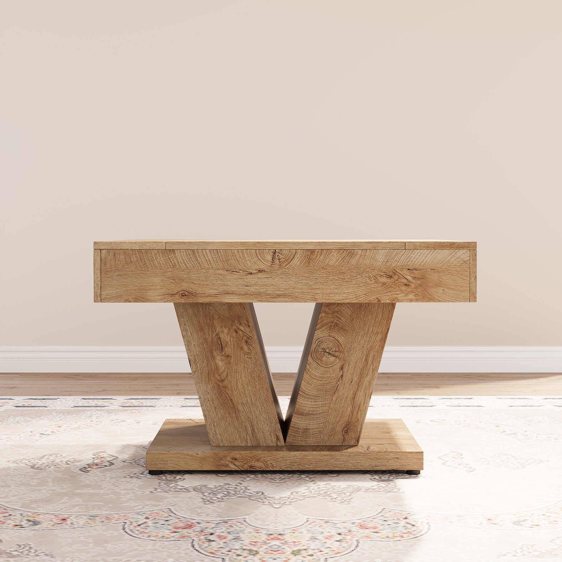 Wood Coffee Table, 31.5" Modern Center Table Cocktail Tea Table