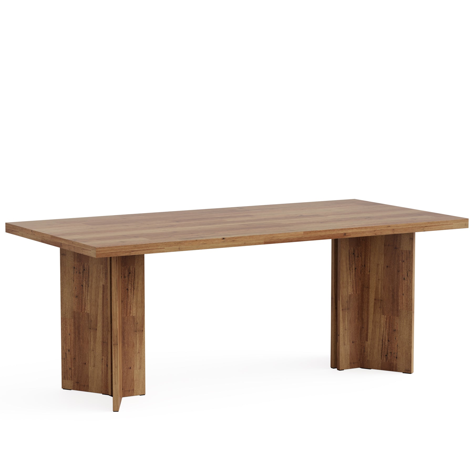 63" Dining Table, Farmhouse Kitchen Table with Large Tabletop for 4-6 Tribesigns#Colour_Walnut Brown