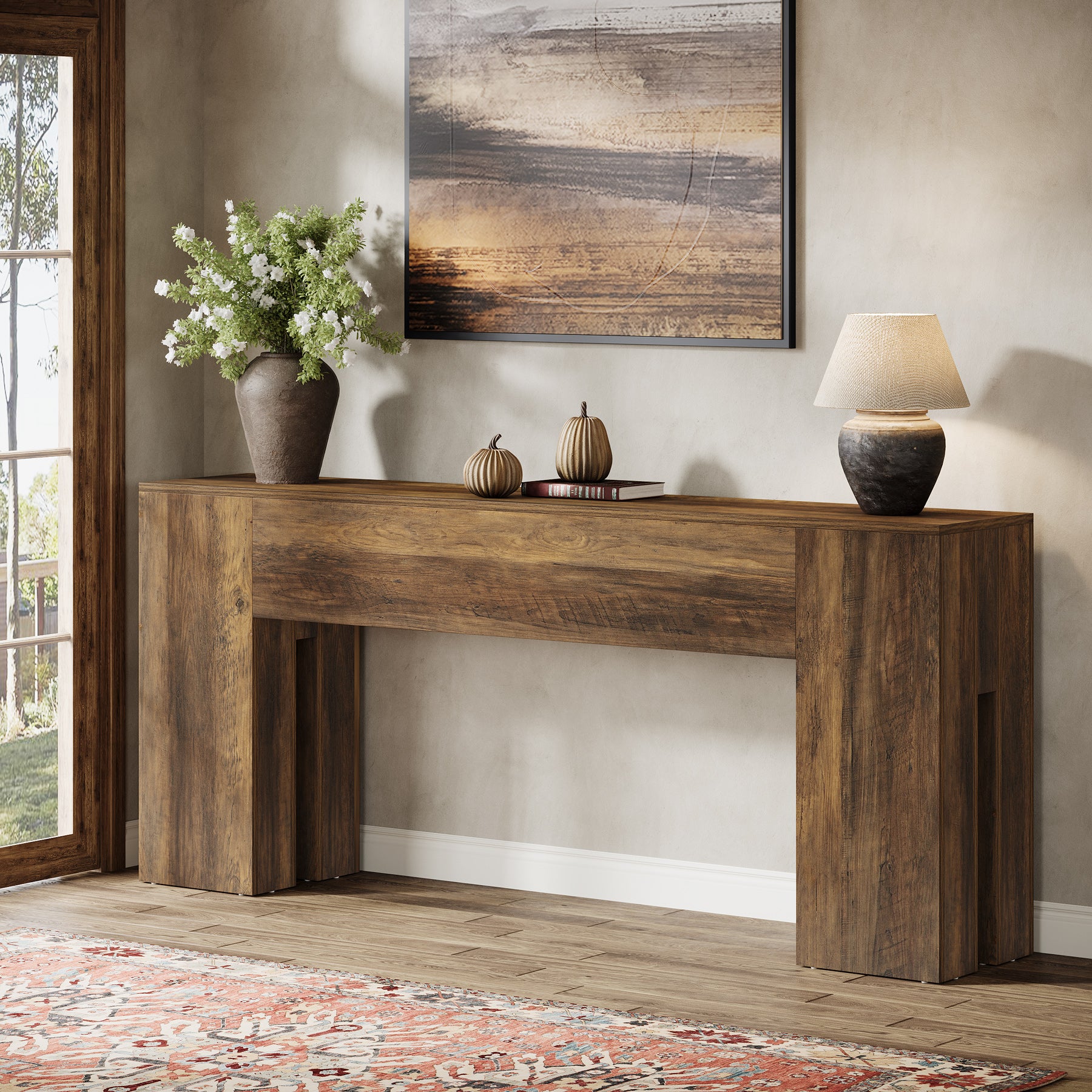 Tribesigns 70.87-Inch Long Console Table, Farmhouse Sofa Table for Entryway, Hallway, Living Room