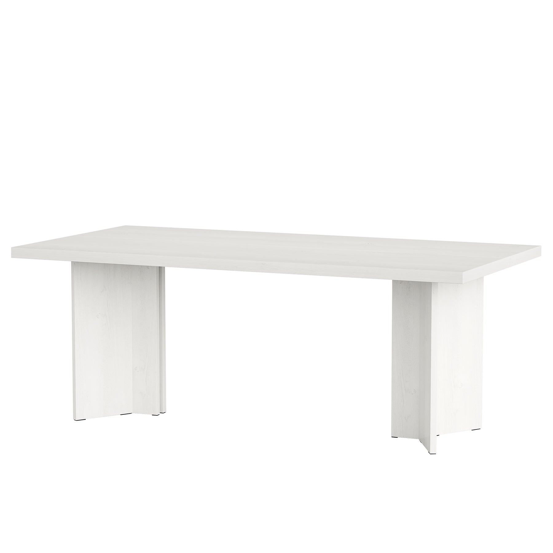 63" Farmhouse Dining Table, Kitchen Table with Large Tabletop for 4-6