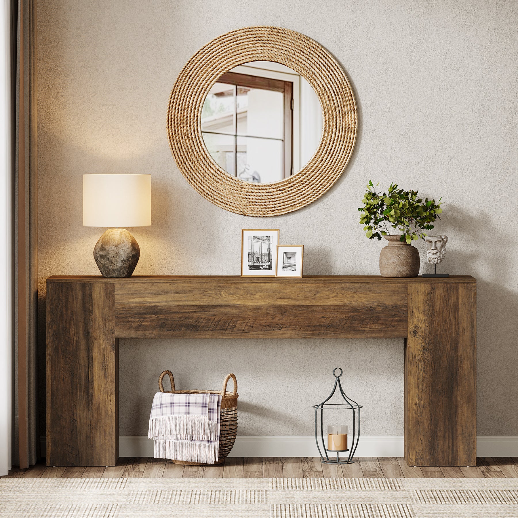 Tribesigns 70.87-Inch Long Console Table, Farmhouse Sofa Table for Entryway, Hallway, Living Room