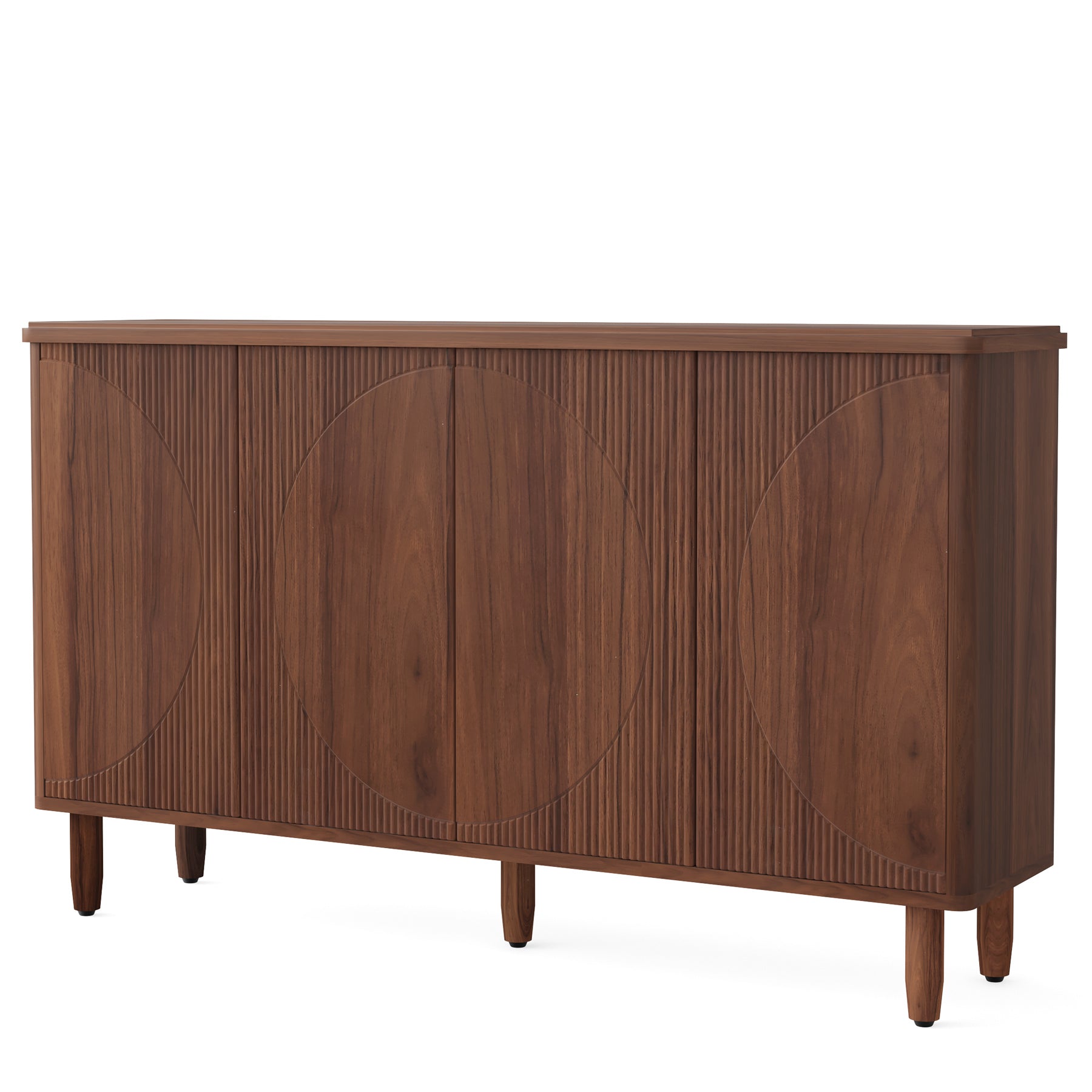 Tribesigns 59.4-Inch Modern Buffet Cabinet with Doors and 4-Tier Inner Shelves, Sideboard Storage Cabinet for Living Room Kitchen and Dining Room