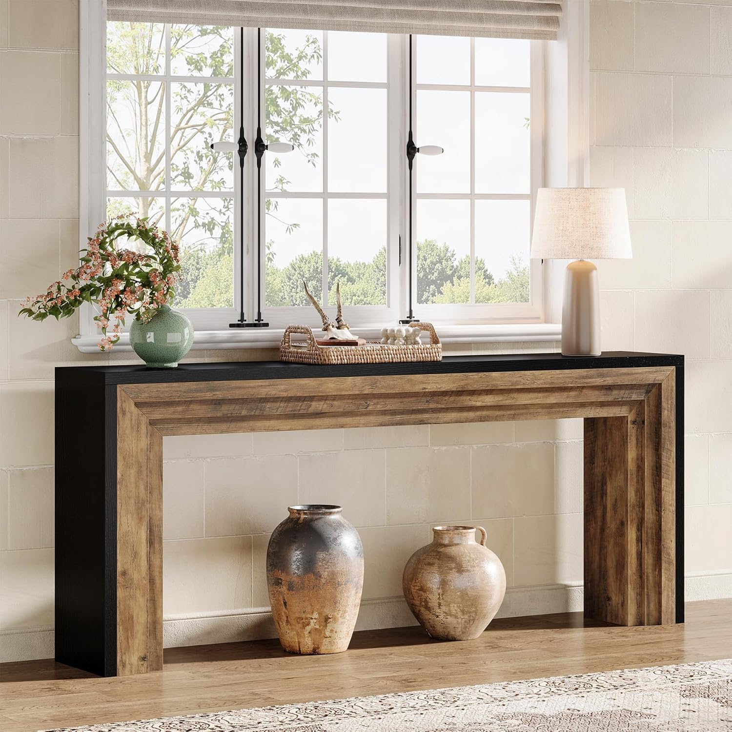 70.9" Console Table, Farmhouse Narrow Sofa Table Hallway Table Tribesigns