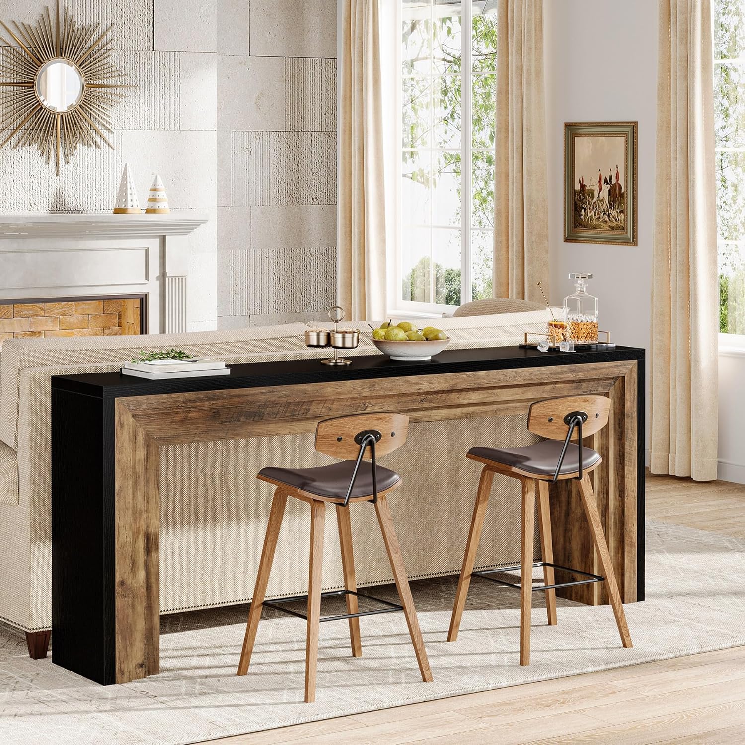 70.9" Console Table, Farmhouse Narrow Sofa Table Hallway Table Tribesigns