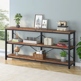 70.9" Console Table, 3-Tier Sofa Table with Metal Frame 3