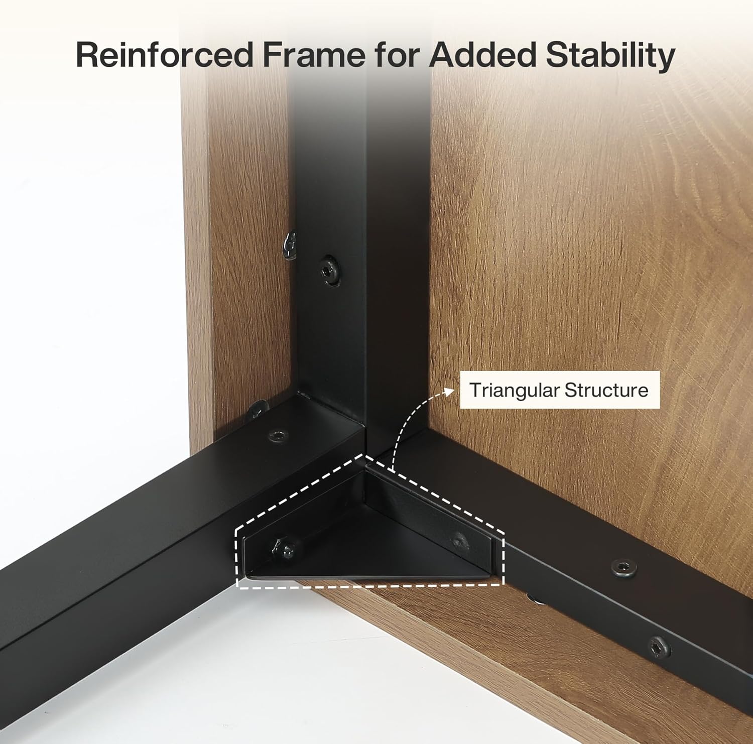 Tribesigns Industrial Farmhouse Dining Table, 55-Inch Rectangle with Heavy-Duty Metal Legs for 4-6 People