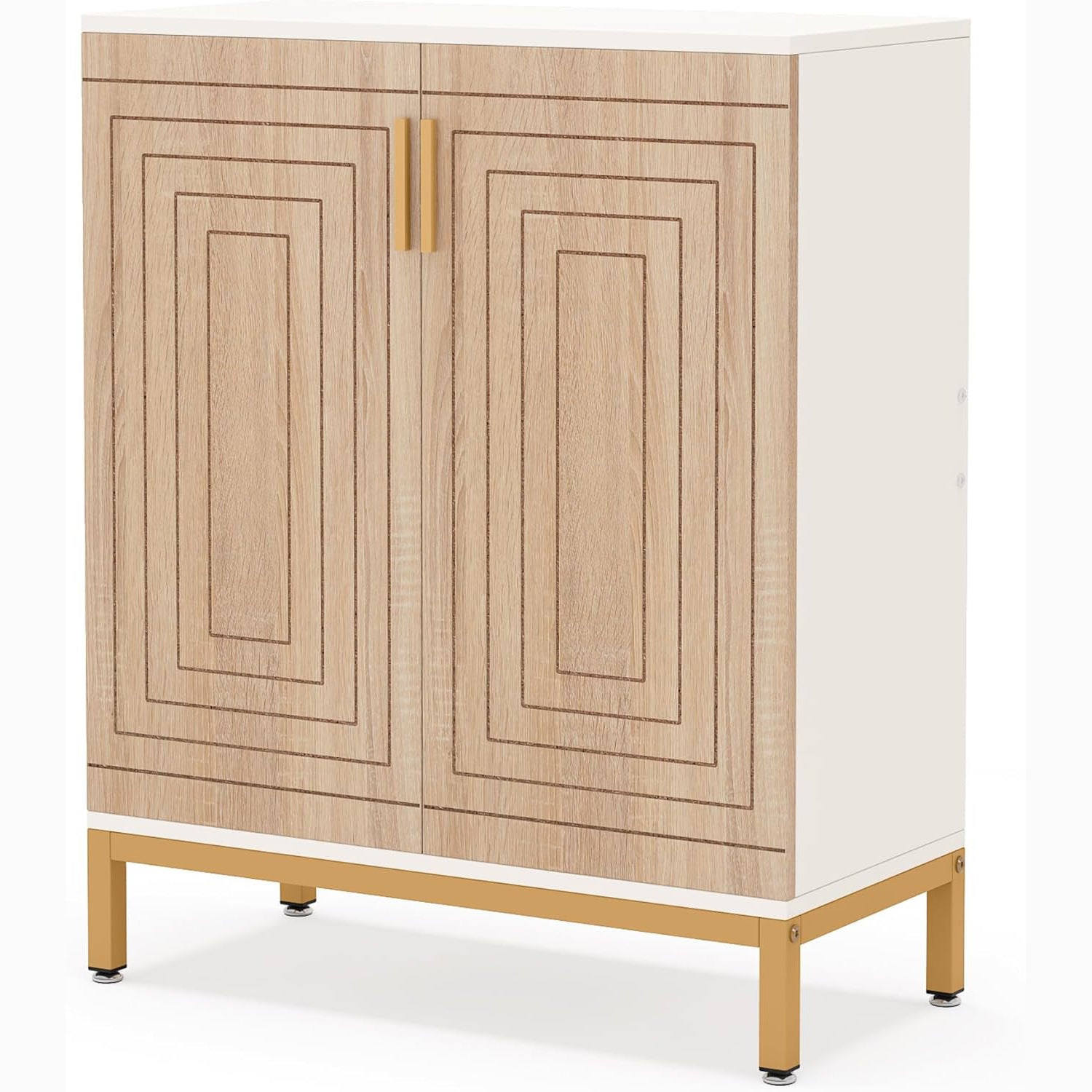 Modern 20-Pair Shoe Storage Cabinet with Doors, 6-Tier Freestanding Entryway Organizer Rack