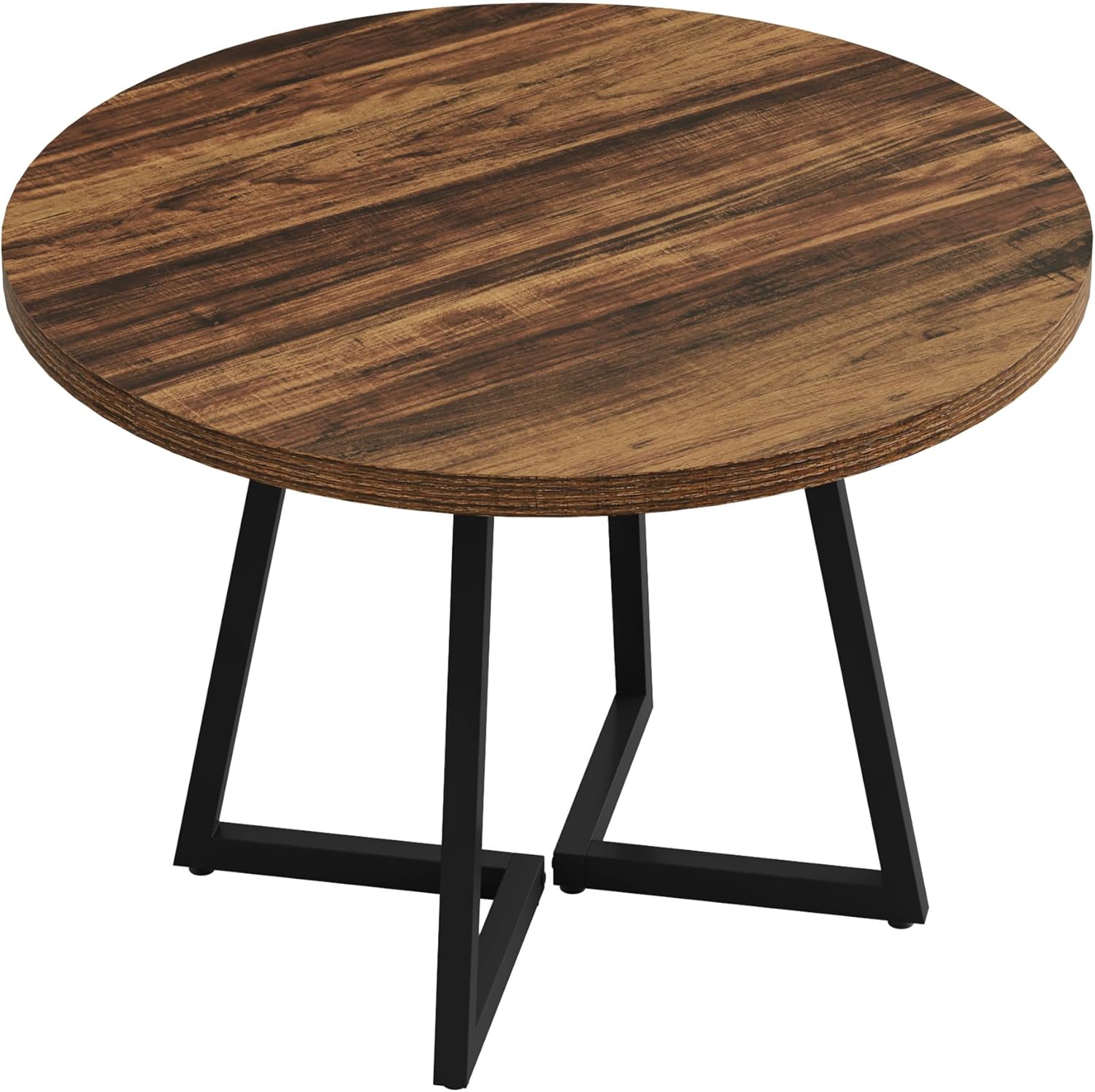 31.5" Industrial Round Dining Table Cafe-Style Table