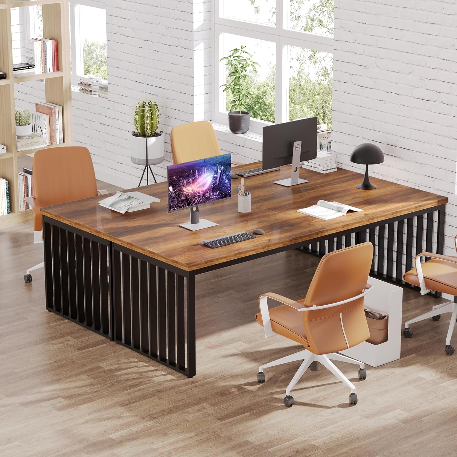 71" Home Office Desk - Heavy Duty Metal Frame Workstation