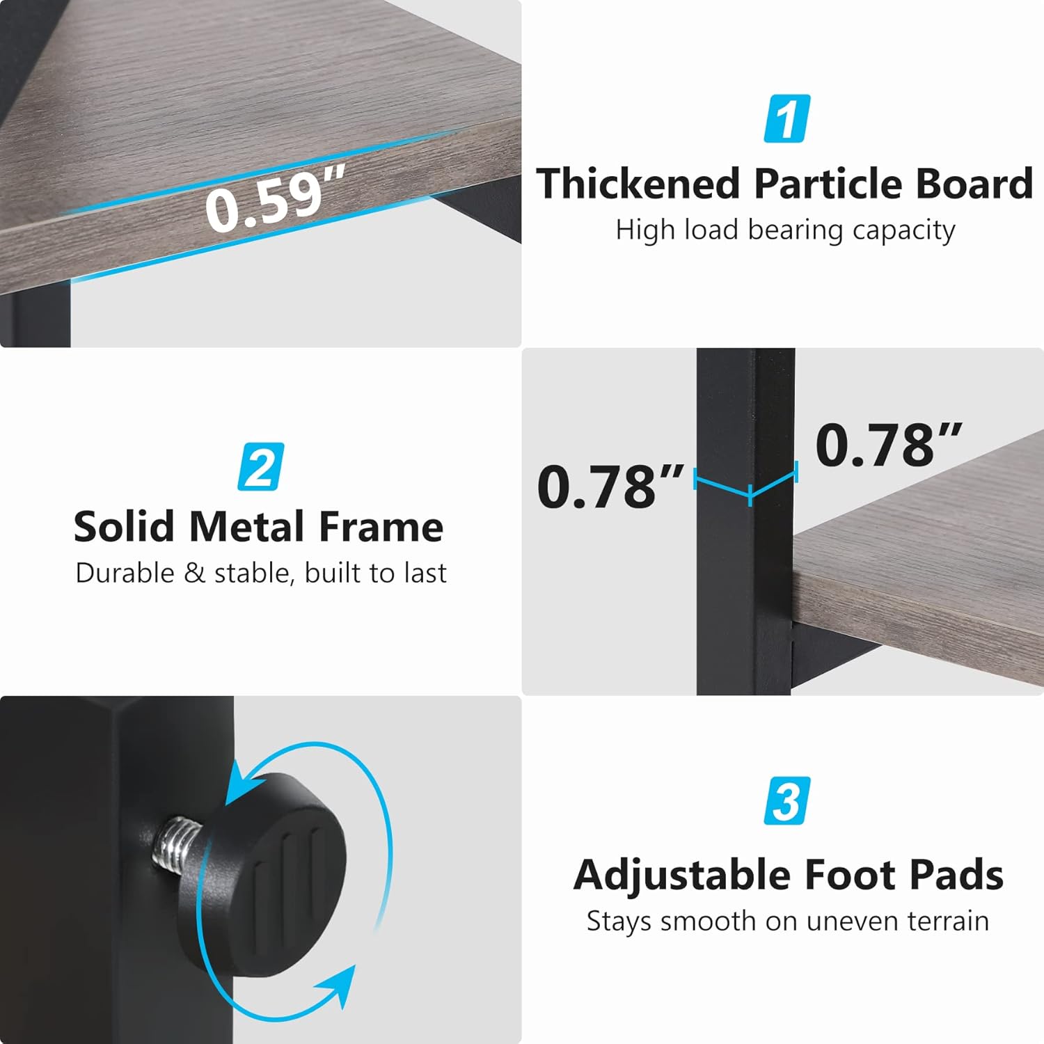 70.8" Industrial Bookshelf, 5-Tier Open Bookcase for Home Office and Living Room in Rustic Brown