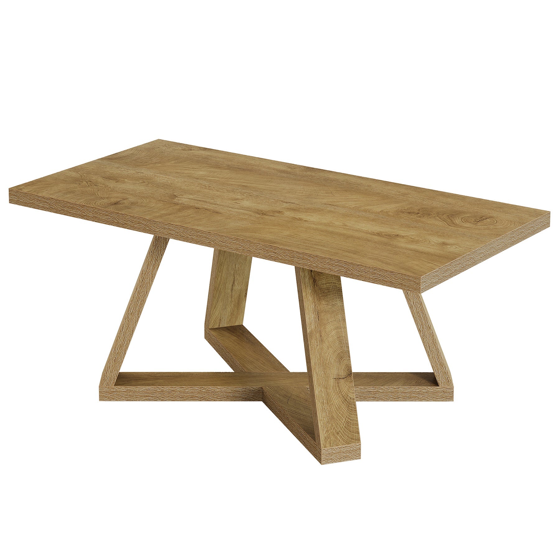 Tribesigns 47" Rectangle Coffee Table, Farmhouse Wooden Accent Table for Small Spaces