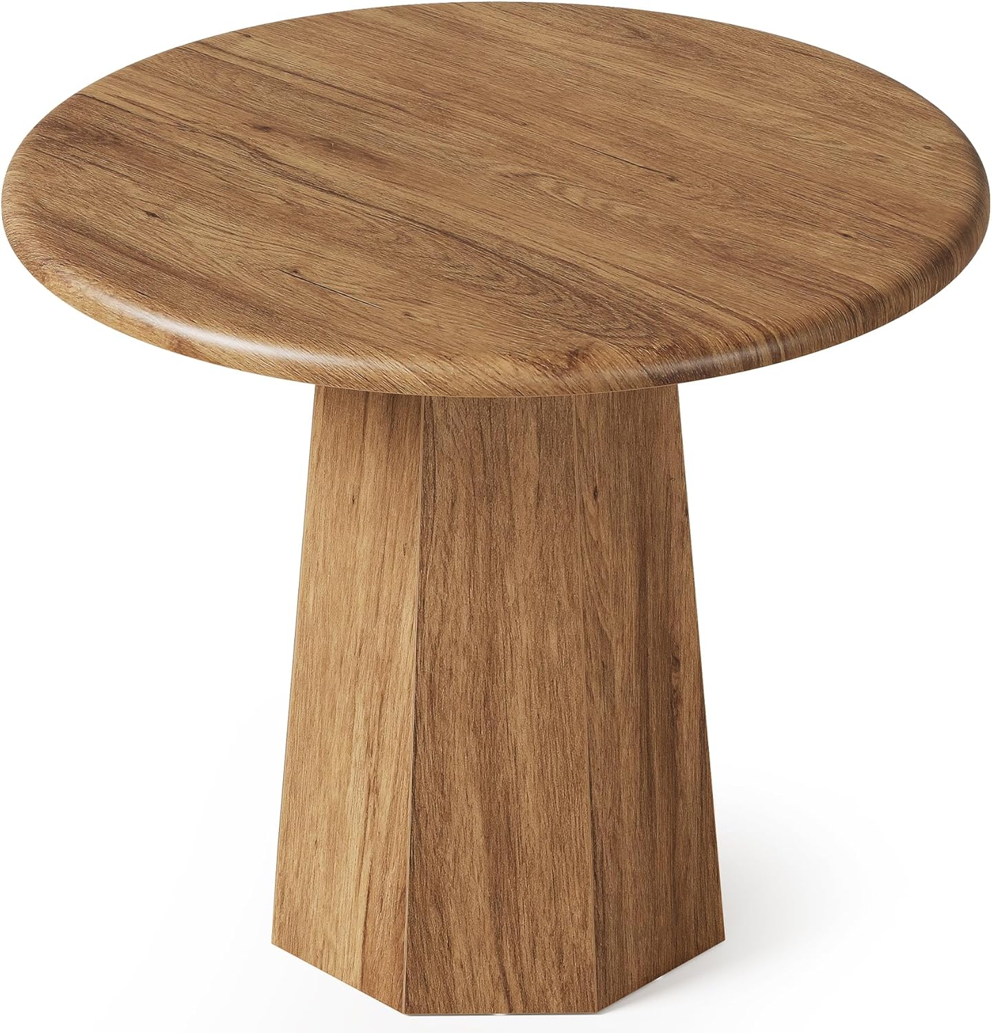 Compact Round Dining Table 31.5", Octagonal Base Kitchen Table for 2-4 People