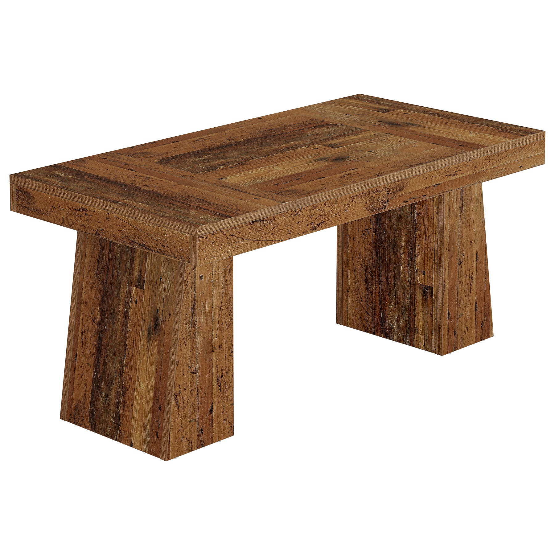 55-Inch Executive Desk, Large Wood Office Computer Desk with Double Pedestal