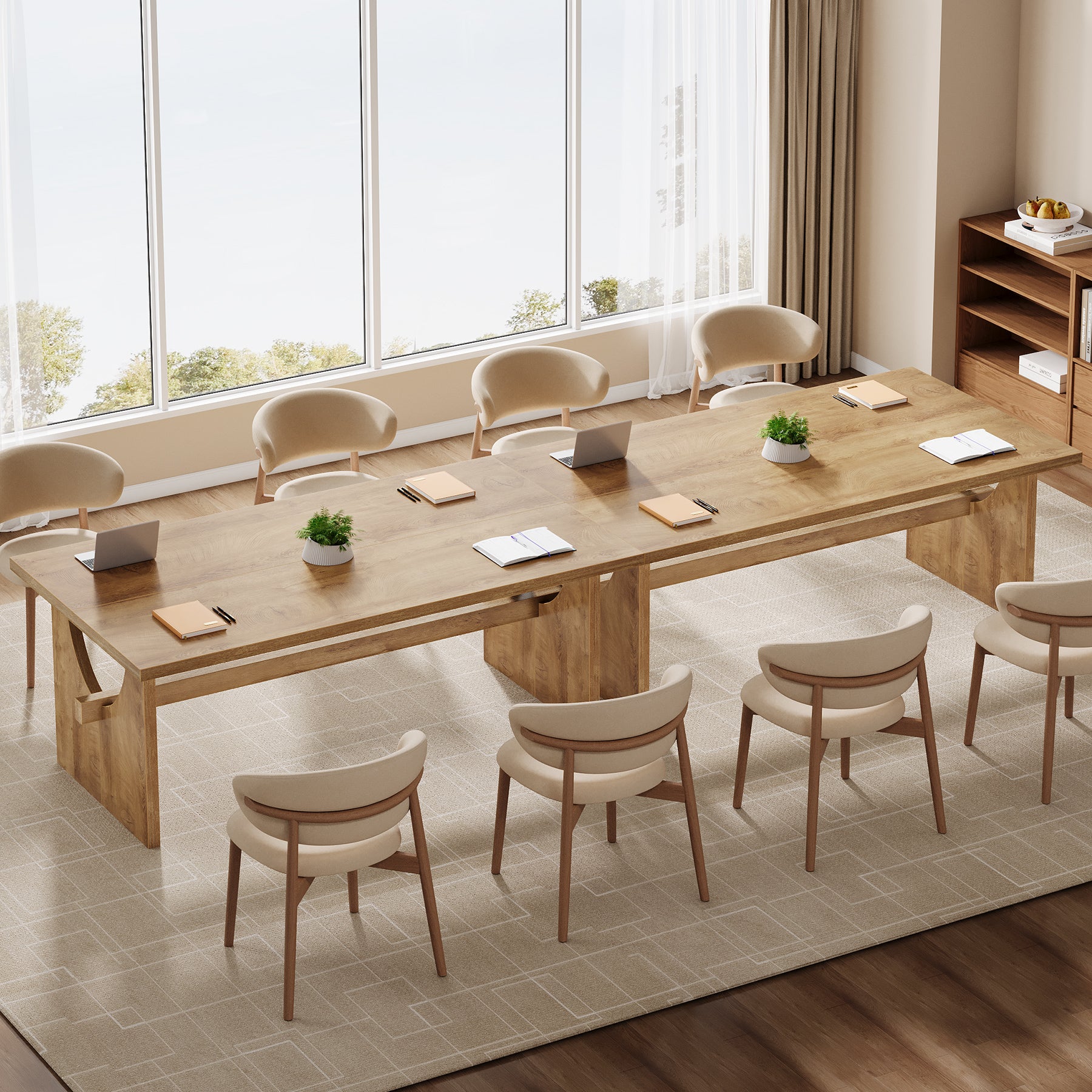Tribesigns 63-Inch Farmhouse Executive Office Desk with Large Work Surface for Home Office and Workstation