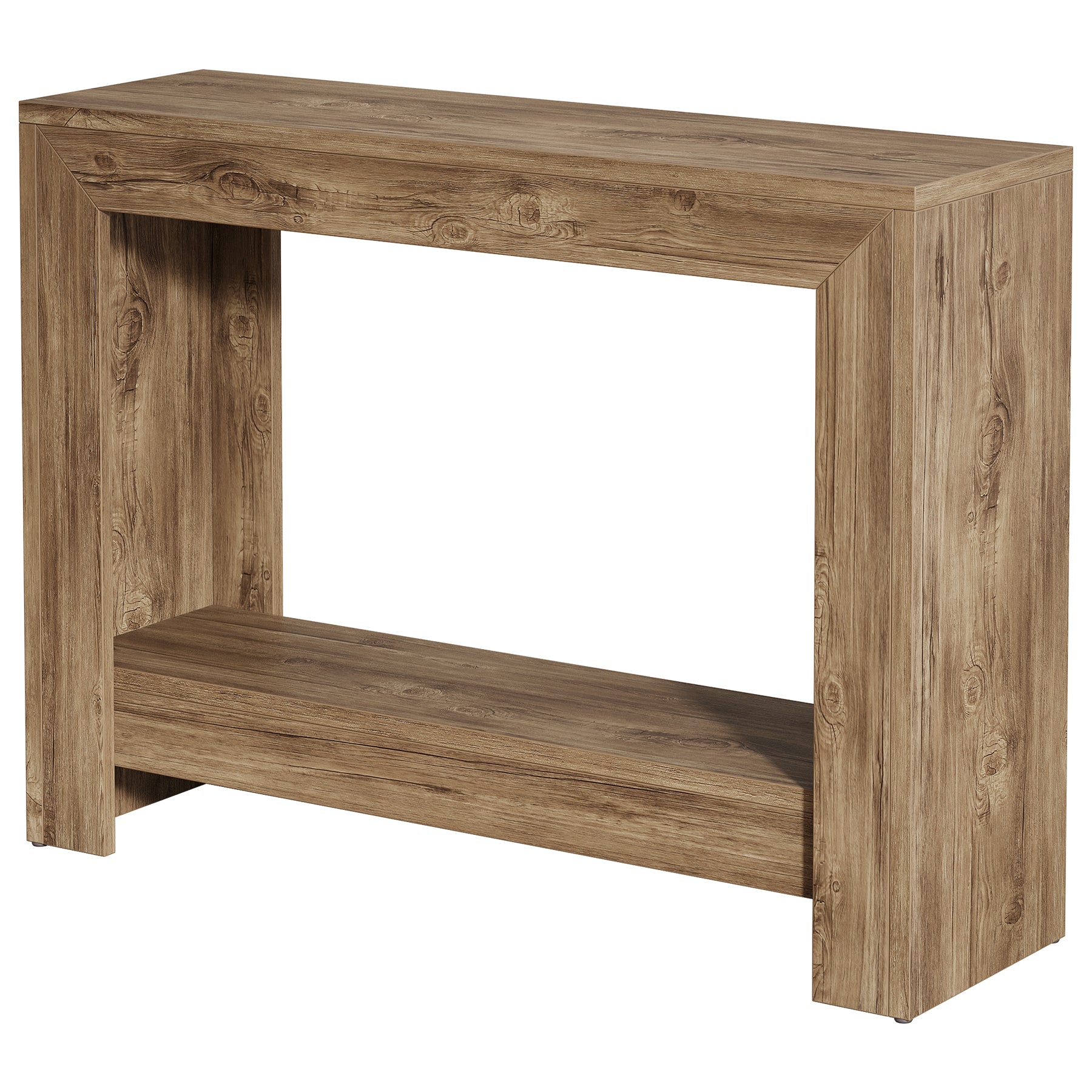 41.3-Inch Narrow Console Table with Storage Shelves, Farmhouse Hallway and Sofa Table