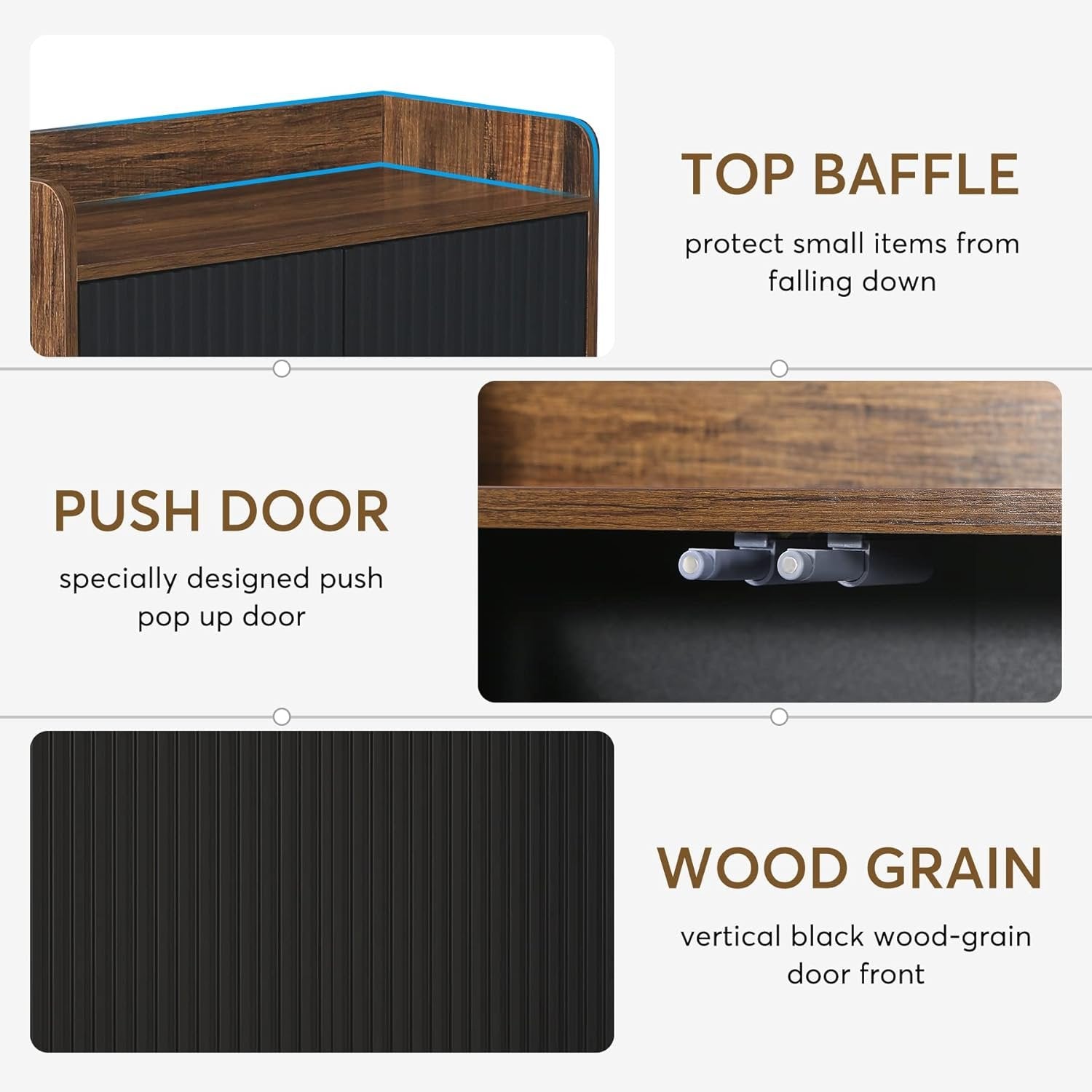 28.74” Shoe Cabinet with Doors, 5-Tier Shoe Storage Organizer for Entryway and Hallway