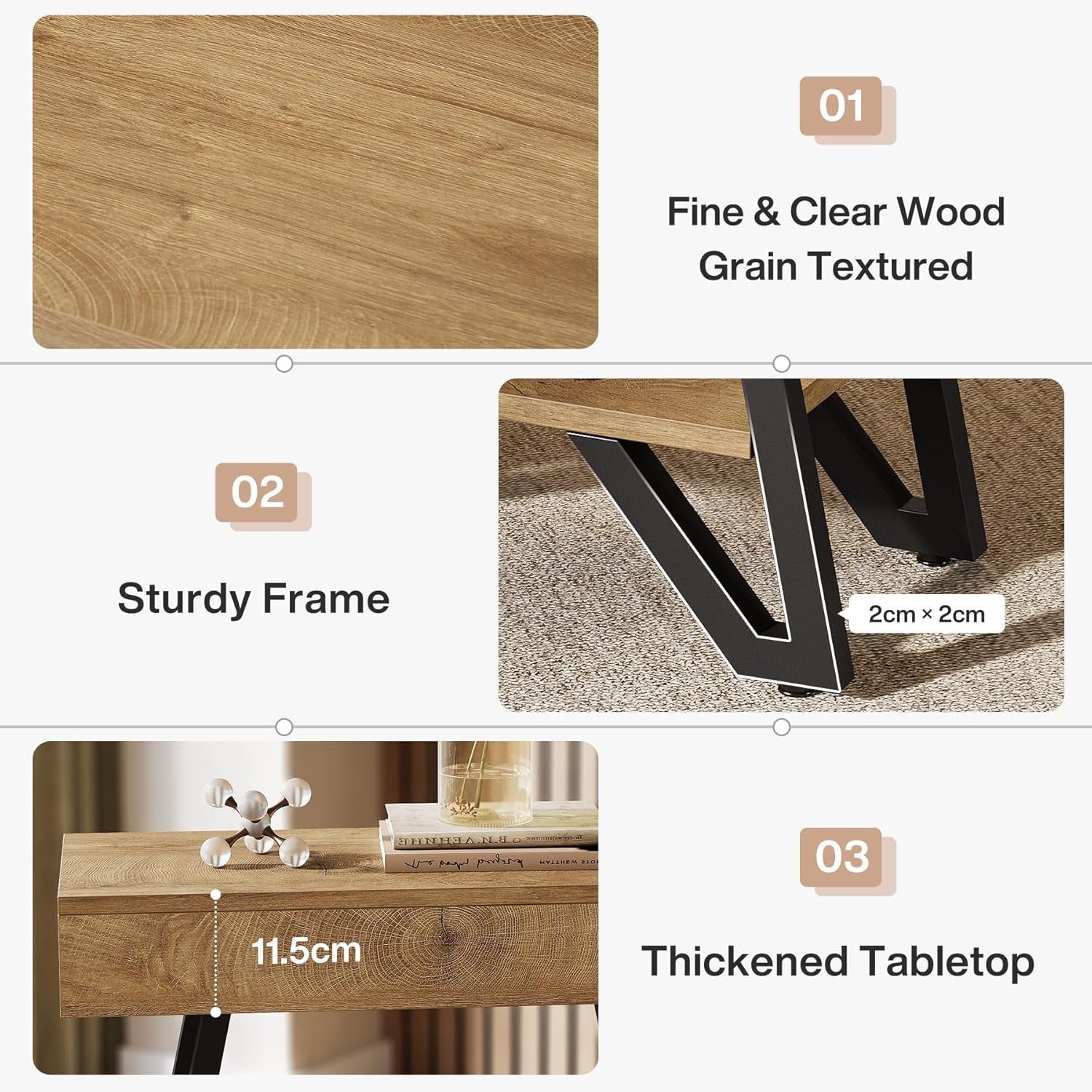 24" Natural Narrow End Table with Storage Shelf – Space-Saving Nightstand for Couch & Bedroom