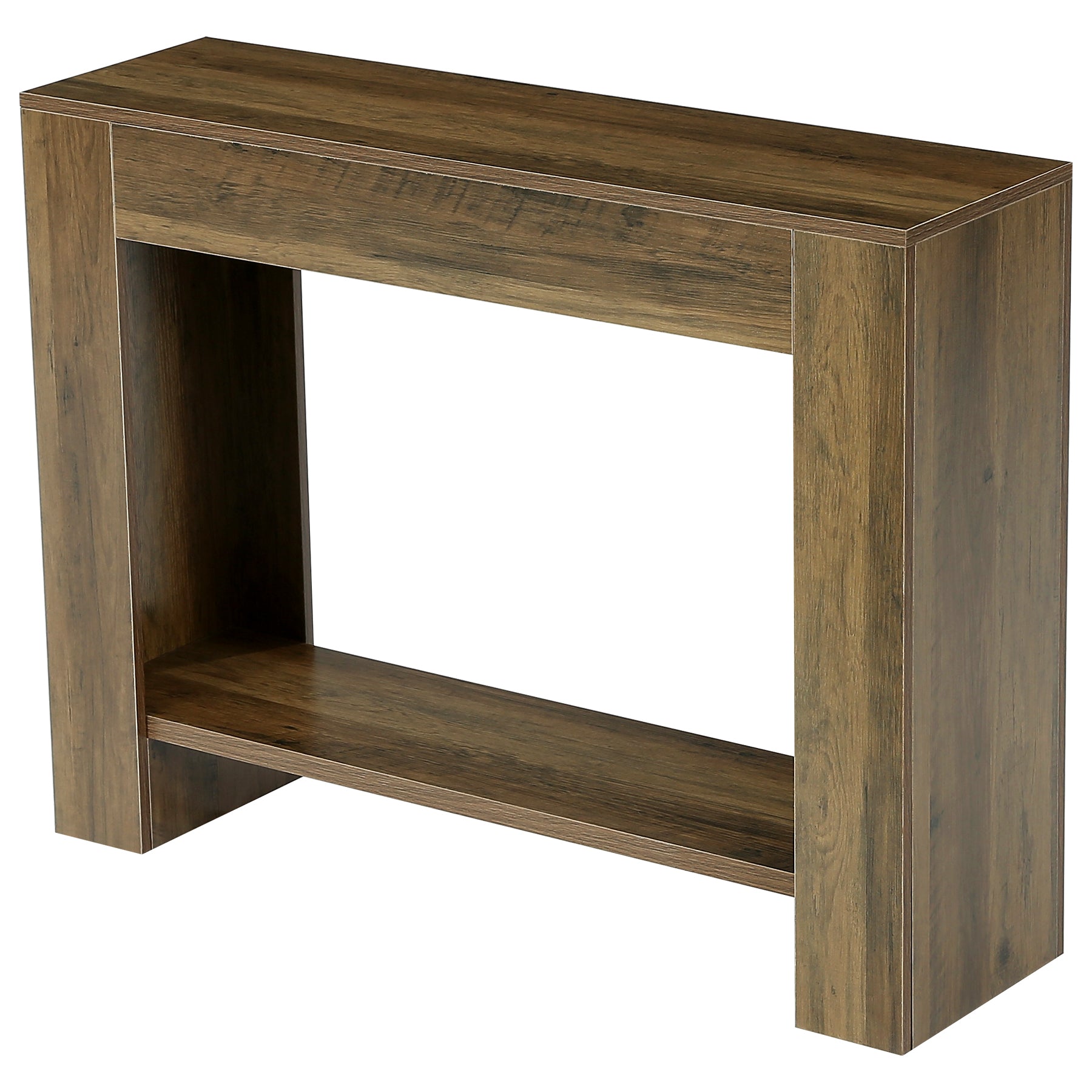 41.3-Inch Farmhouse Console Table with Storage Shelf, Narrow Sofa Table for Entryway