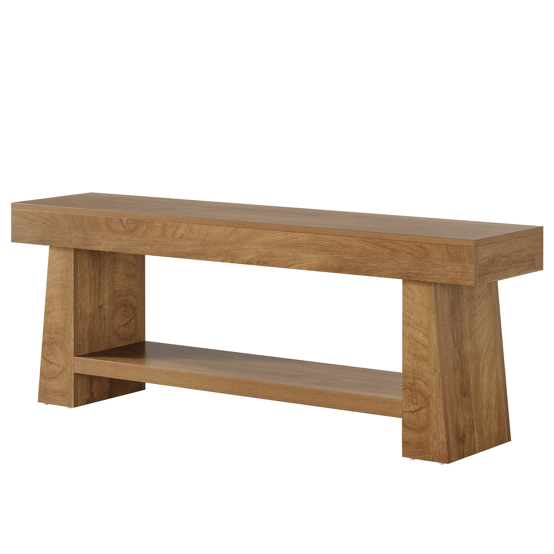 Tribesigns 63-Inch Farmhouse TV Stand with 2-Tier Storage, Media Console for Living Room or Bedroom