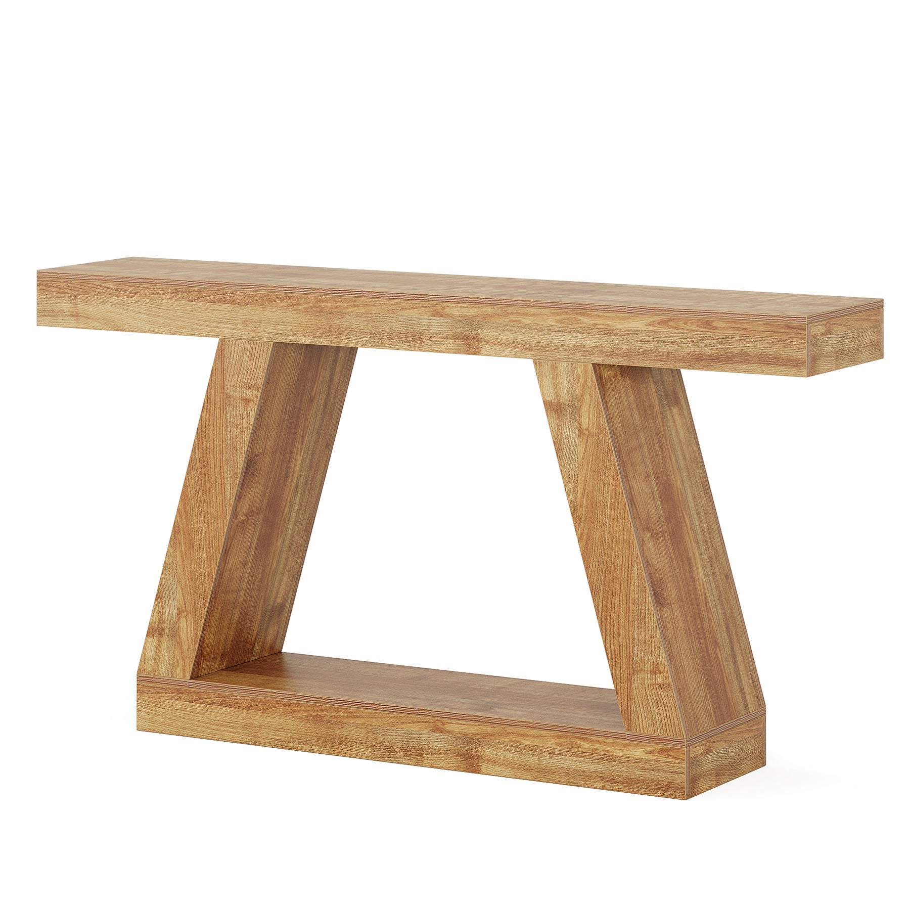 Farmhouse Console Table, 55" Sofa Table with Storage