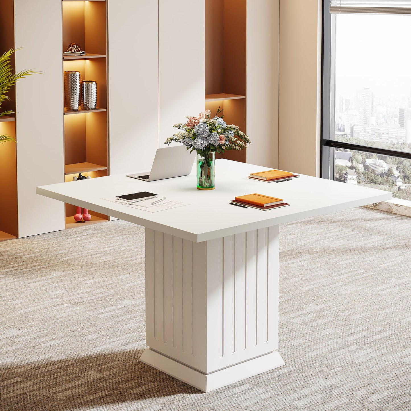 Square Conference Table, 35" Small Meeting Table