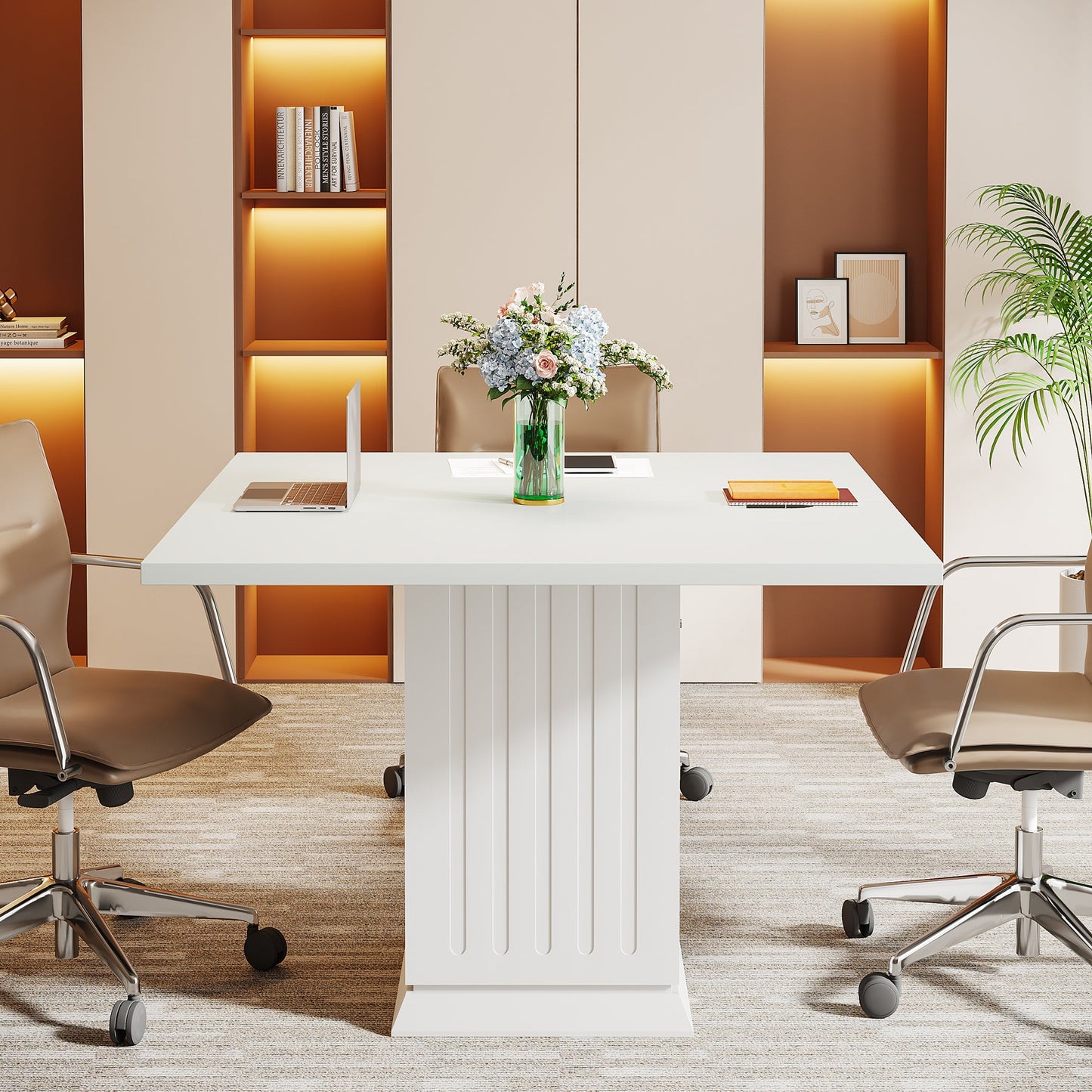 Square Conference Table, 35" Small Meeting Table