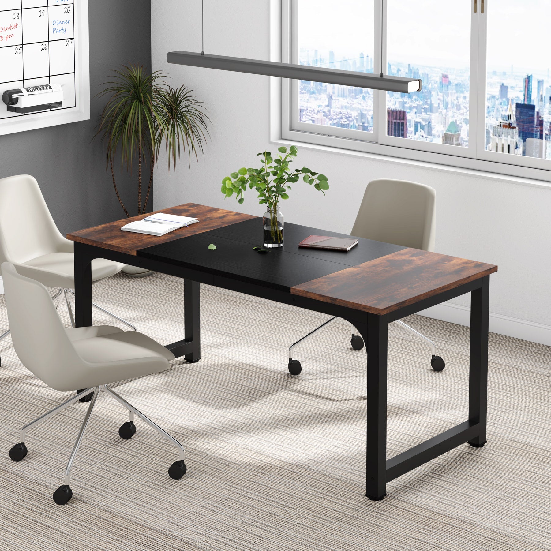 Tribesigns Computer Desk, Industrial Workstation for Home Office