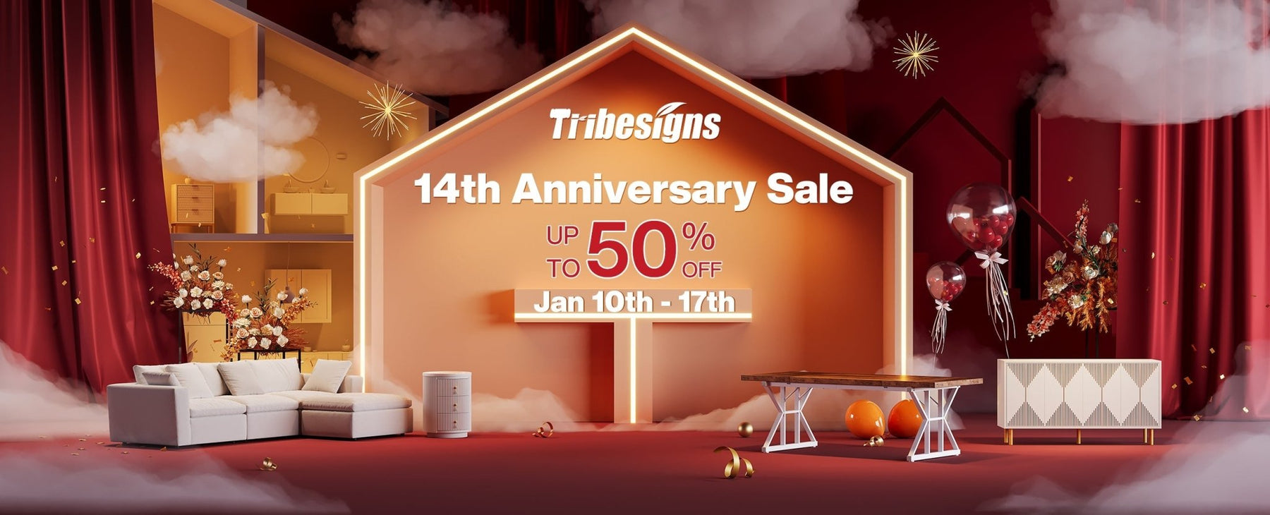Tribesigns Marks 14th Anniversary with Exclusively Discounted Furniture Sale