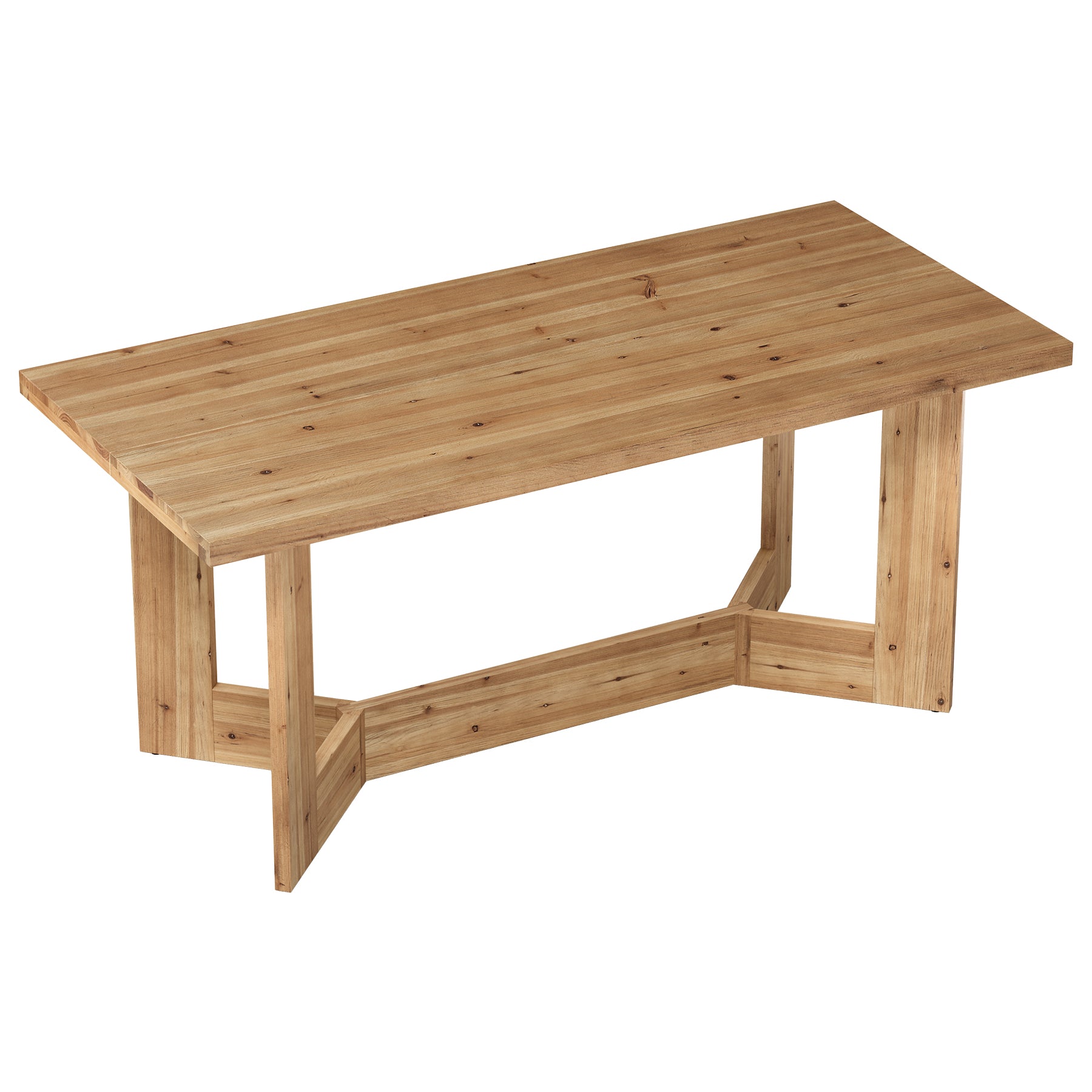 Tribesigns 63-Inch Solid Wood Dining Table for 6, Farmhouse Rectangle Table for Dining Room