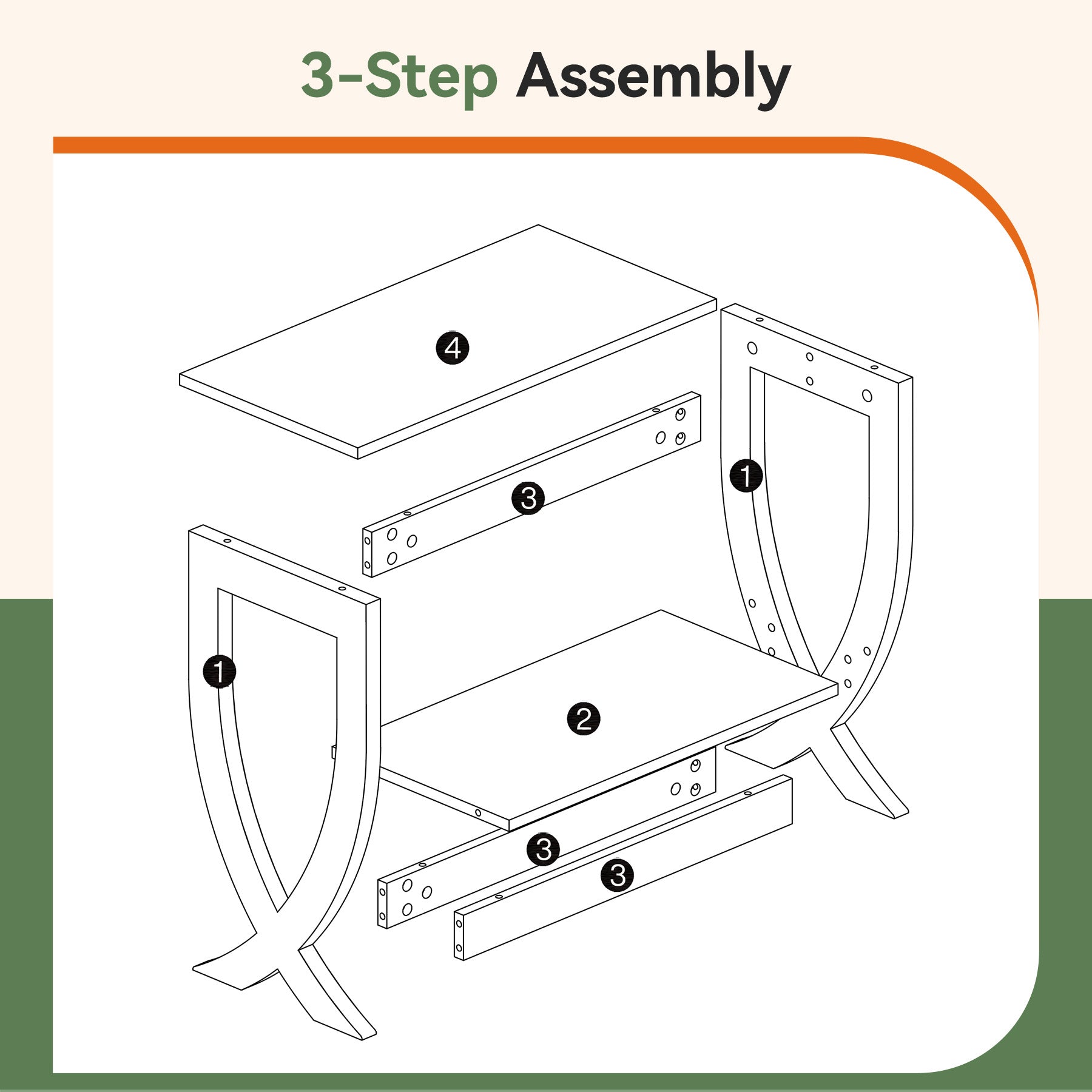 Tribesigns 23.62" Small Solid Wood Side Table with Arched Legs, 2-Tier End Table for Sofa Side