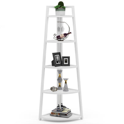 Tribesigns Corner Shelf, 70" Tall Corner Ladder Shelf Small Bookshelf Tribesigns