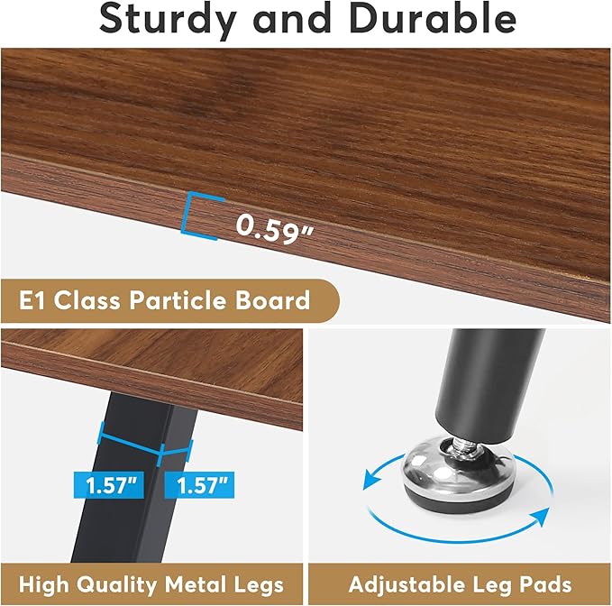 Tribesigns Modern Industrial 6FT Conference Table - Rectangular Meeting Room Tables with Metal Legs