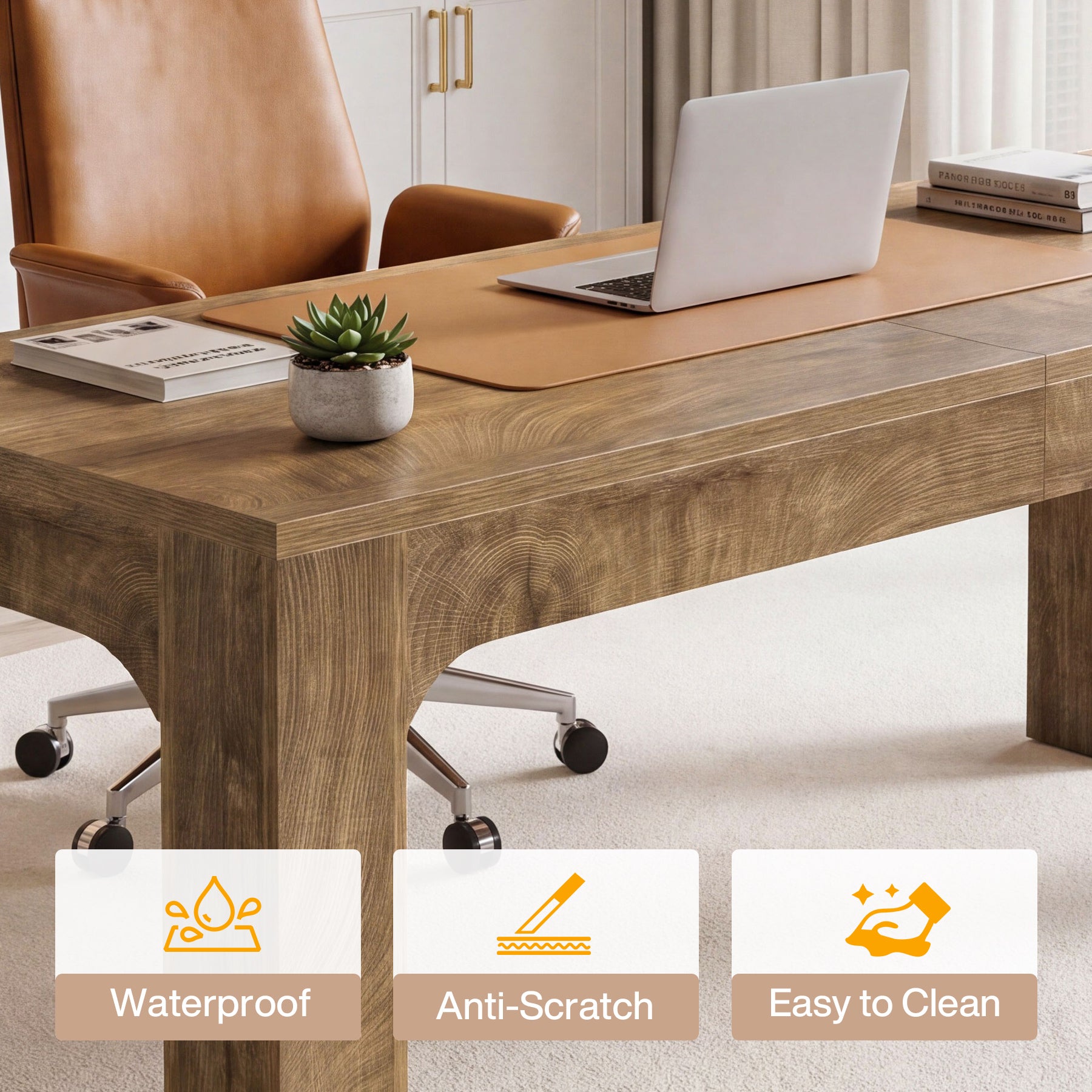 Tribesigns 70.9-Inch Two Person Desk with Thick Top, Extra Long Computer Desk for Home Office